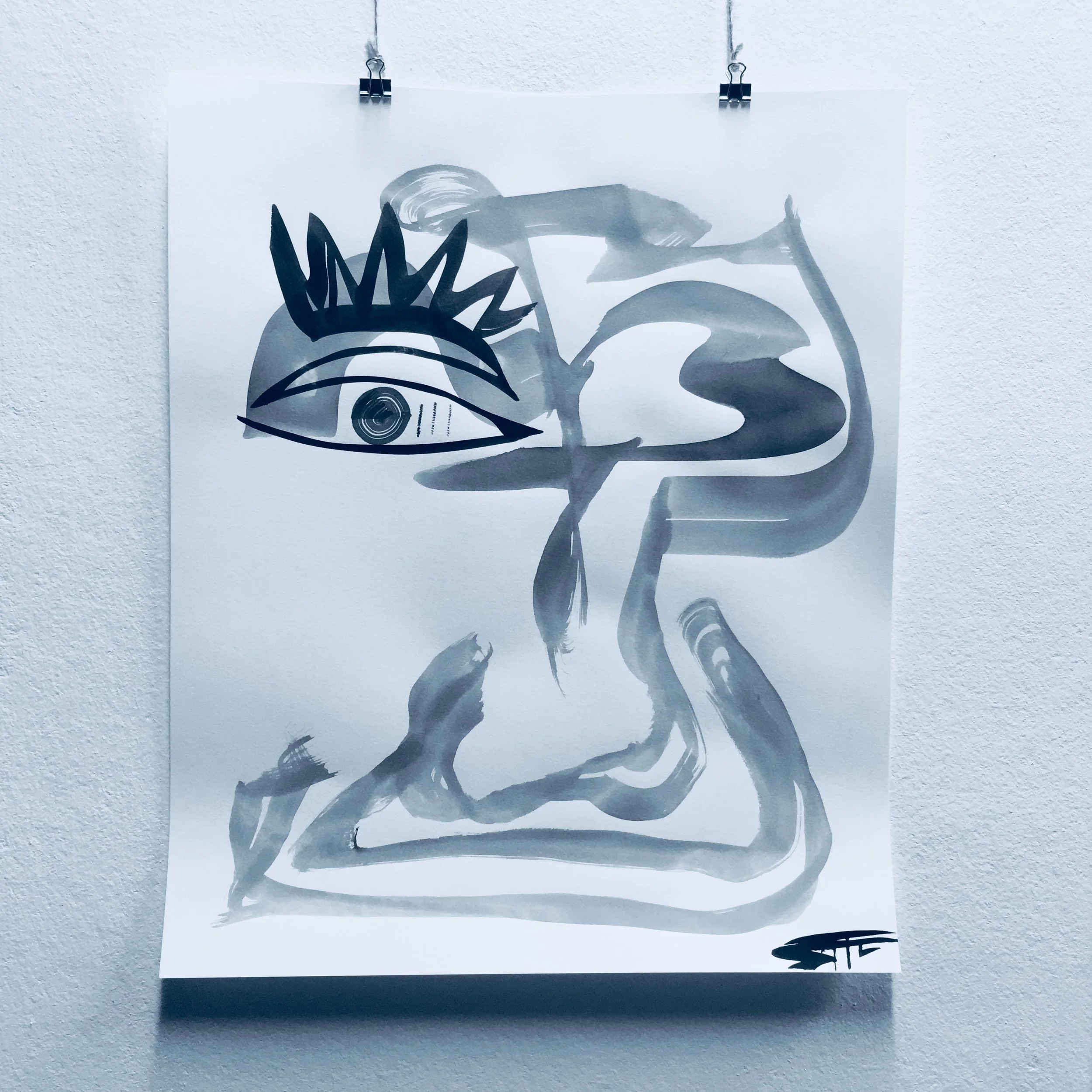 #327 Ink on Paper 14" x 17"