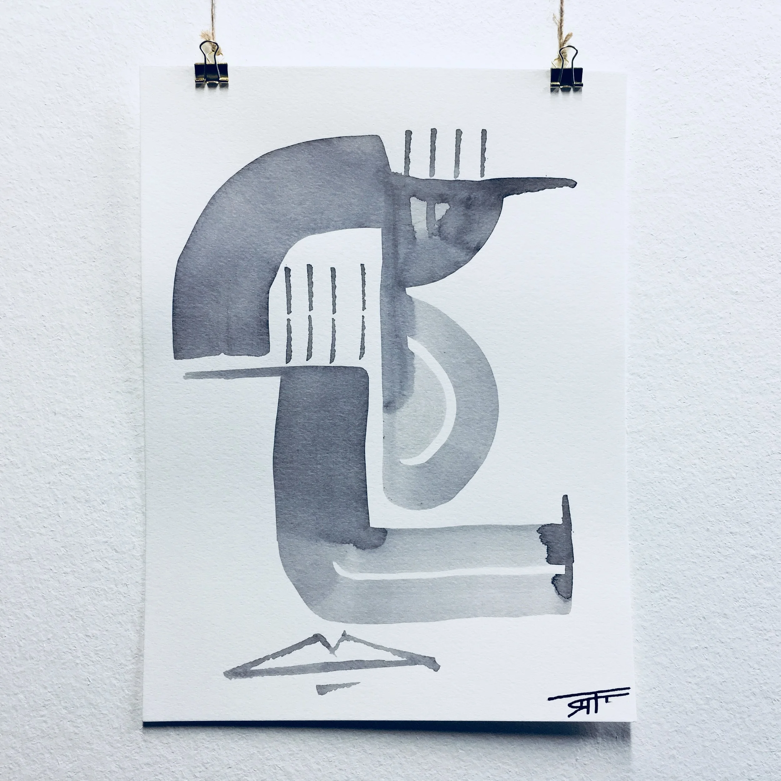 #332 Ink on Paper 9" x 12"