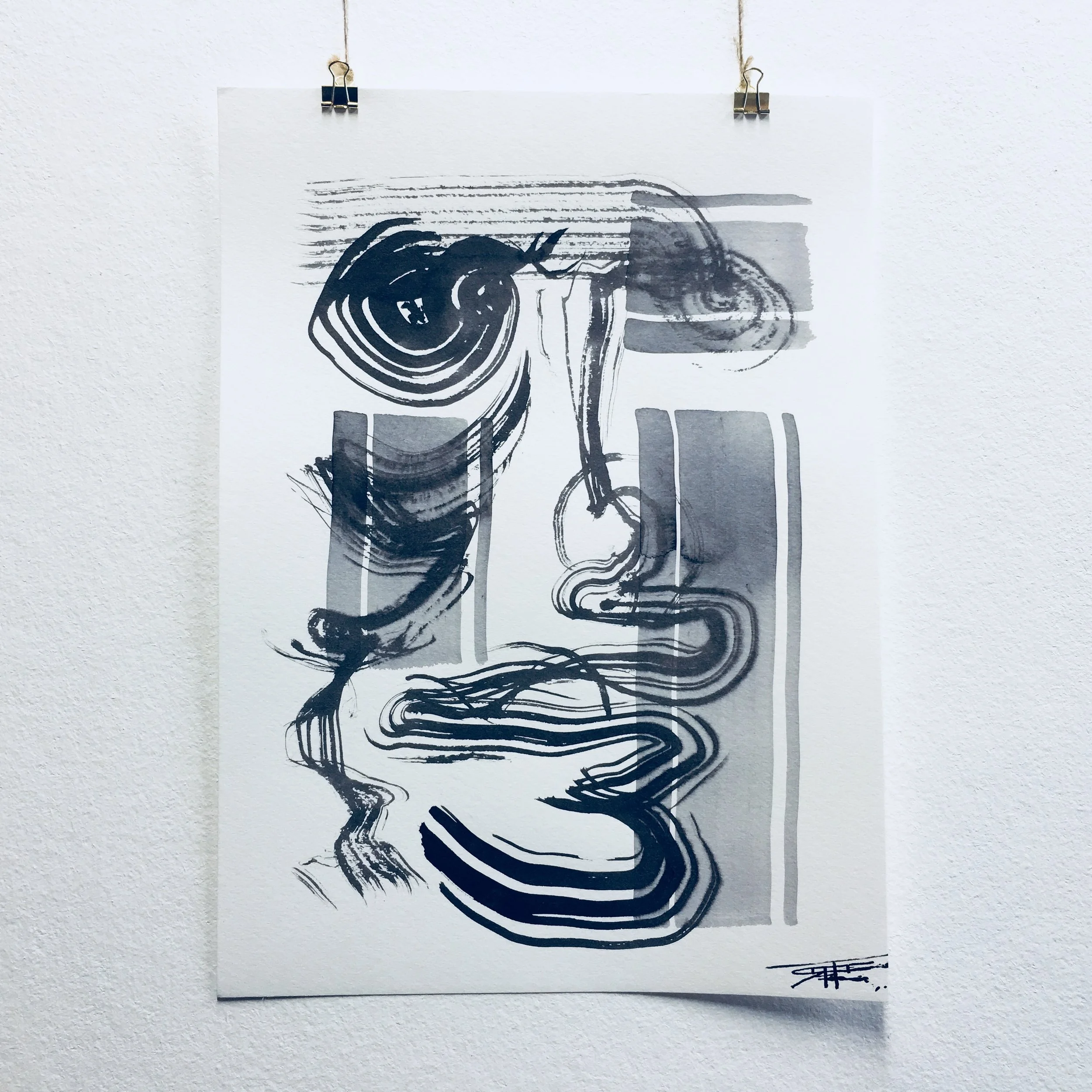 #345 Ink on Paper 11" x 15"