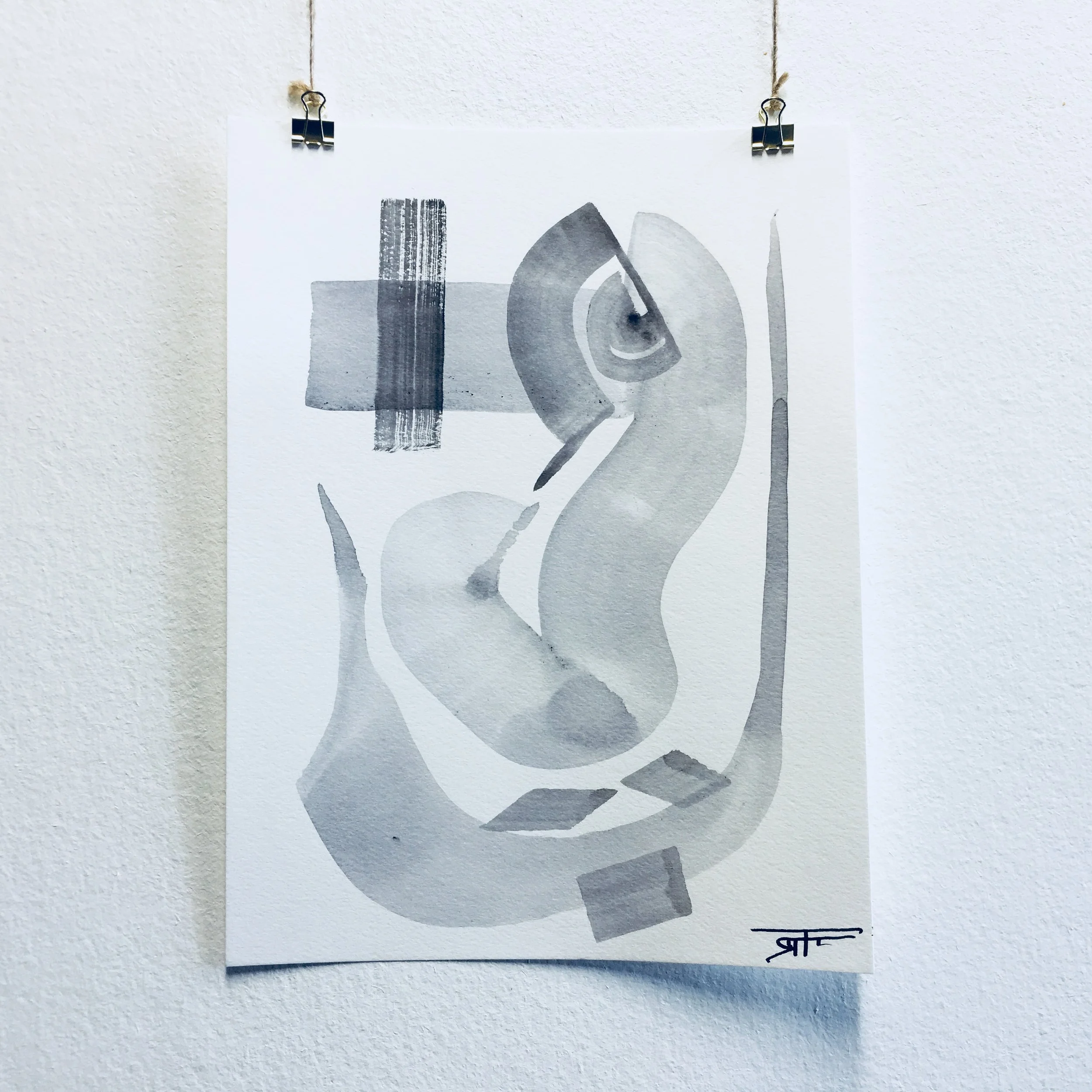 #375 Ink on Paper 9" x 12"