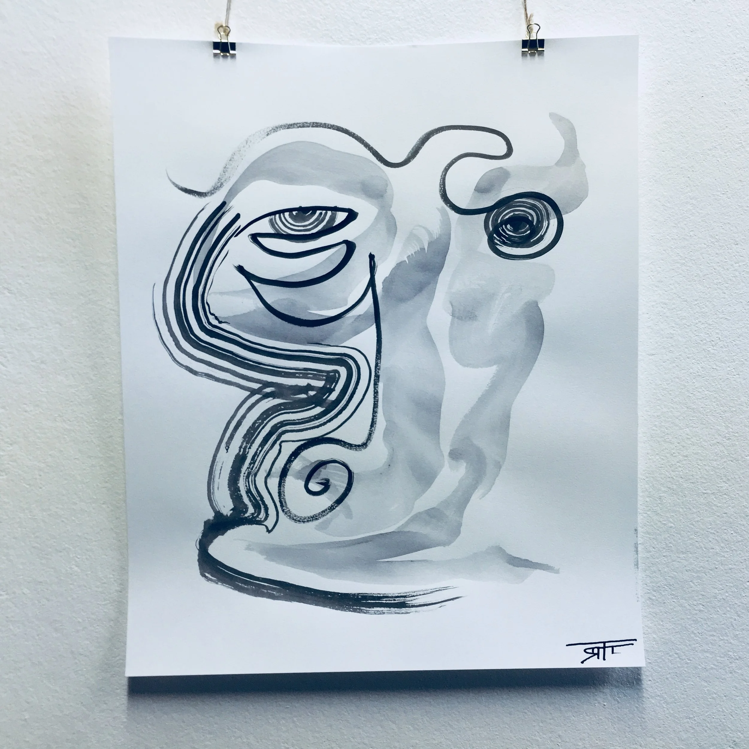 #390 Ink on Paper 14" x 17"