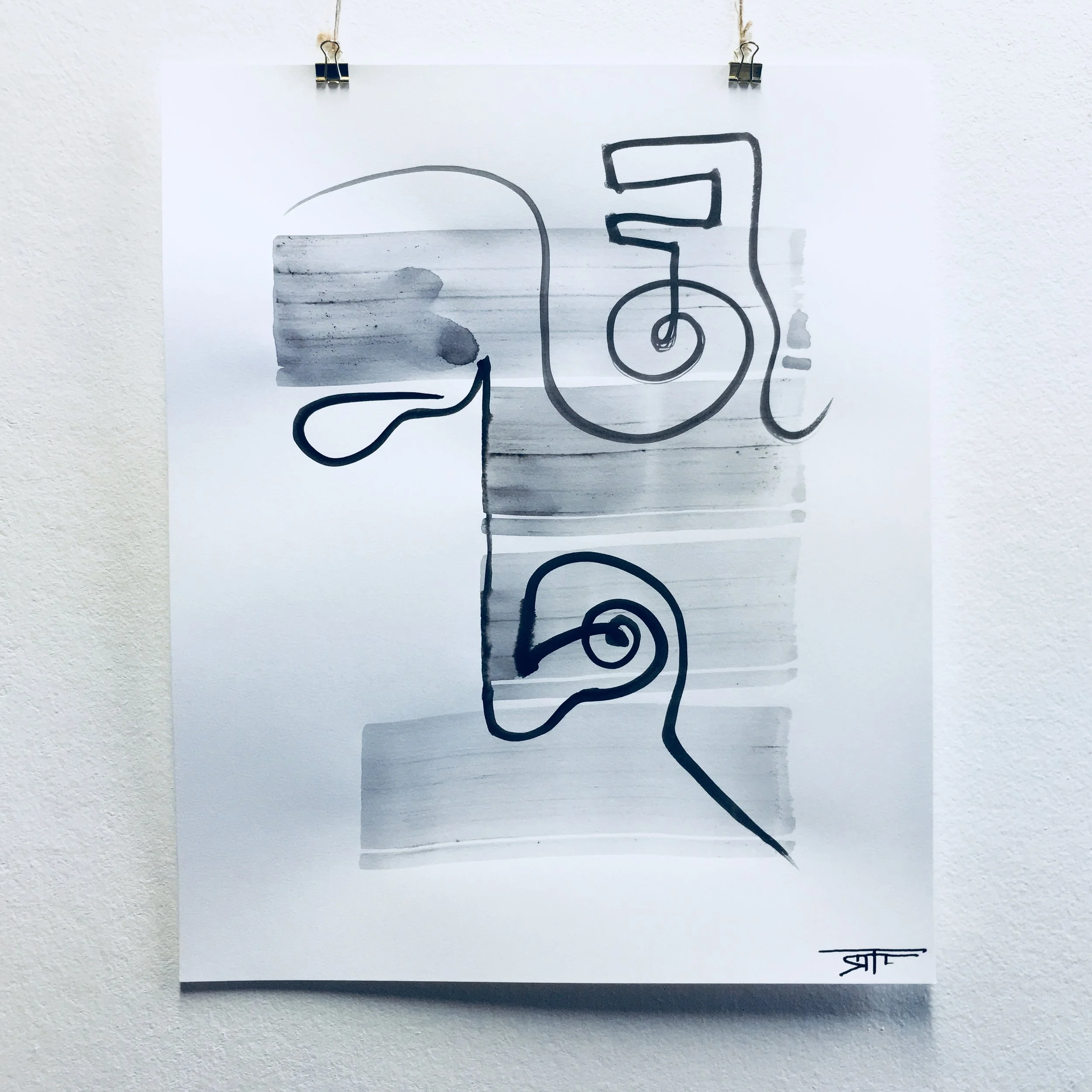 #392 Ink on Paper 14" x 17"