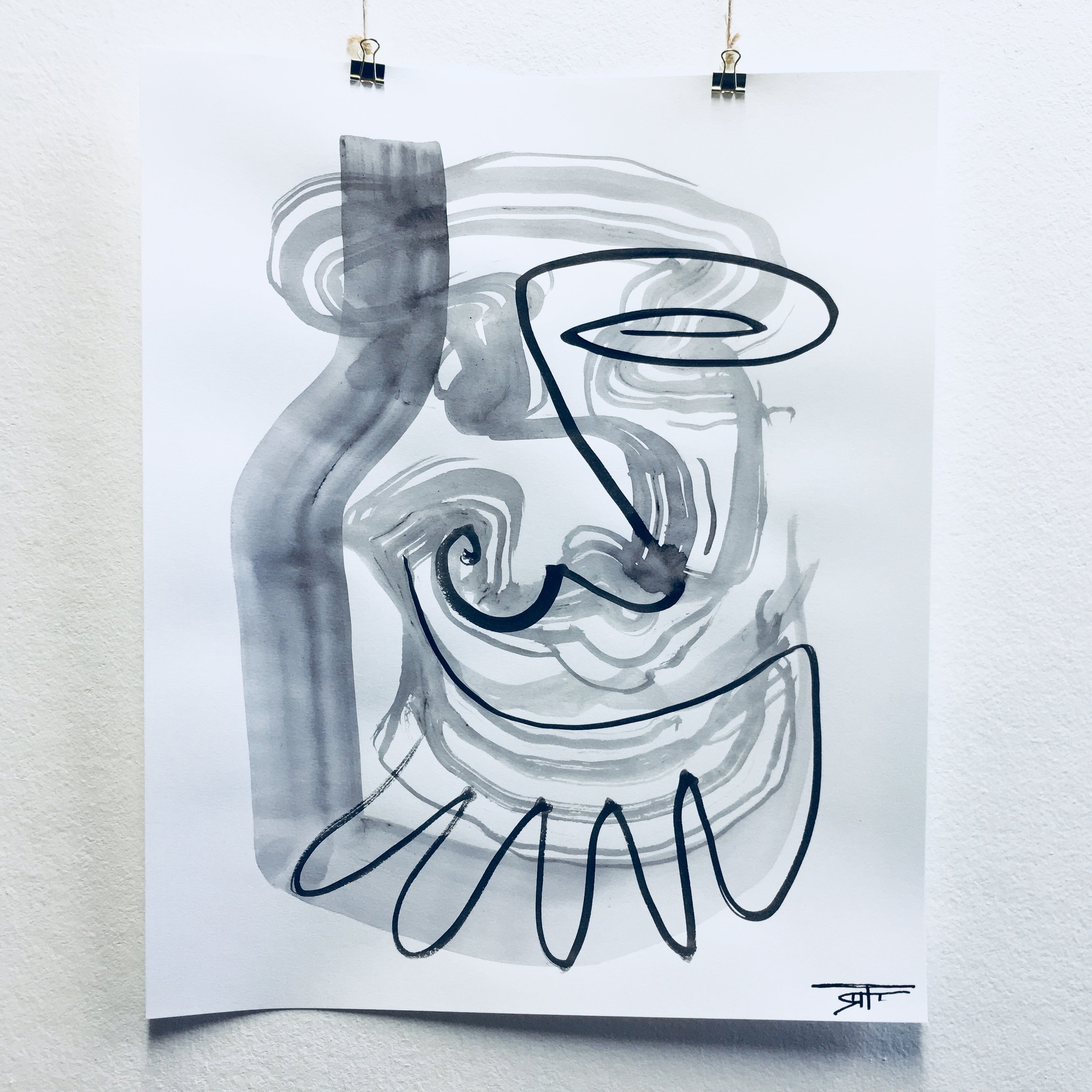 #393 Ink on Paper 14" x 17"