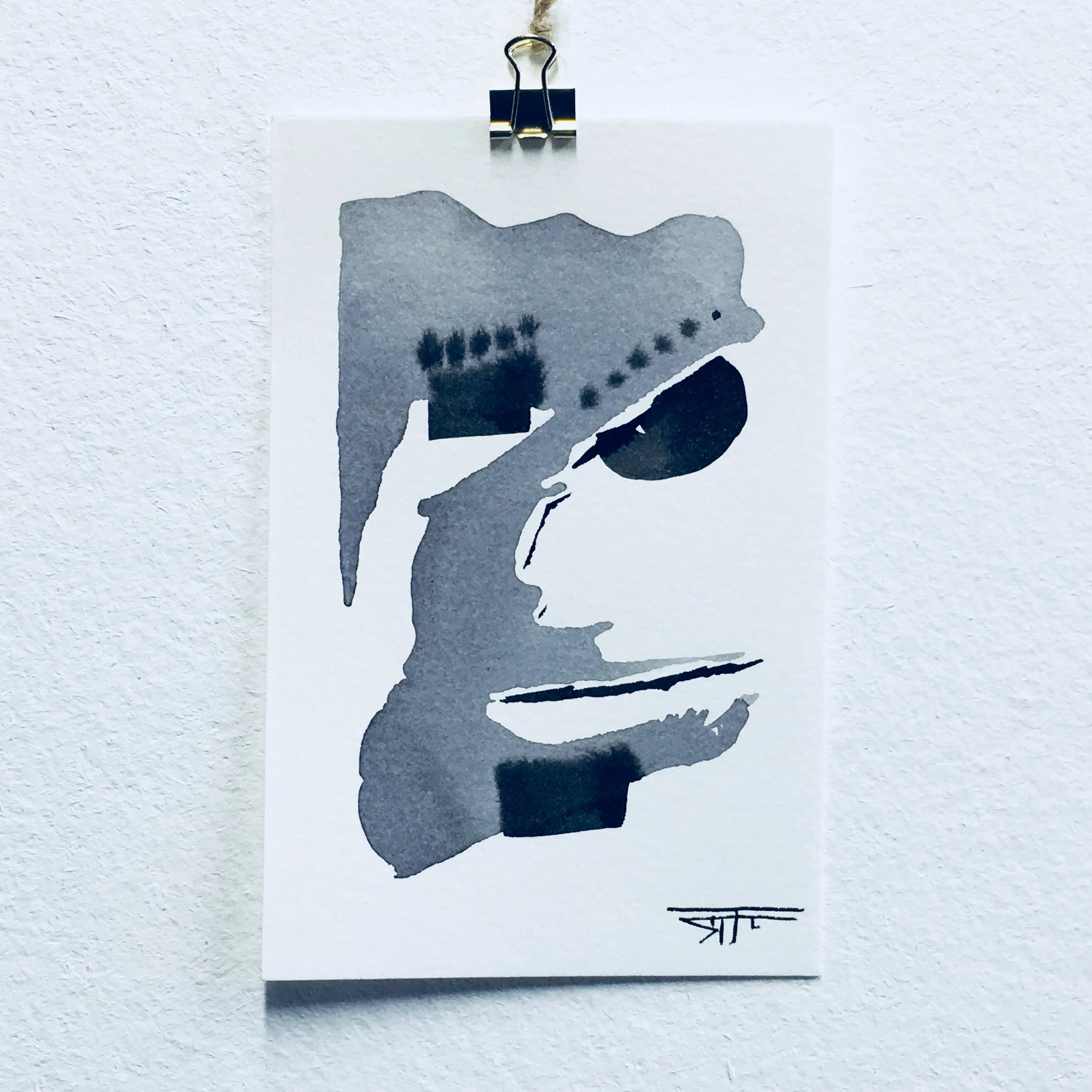 #405 Ink on Paper 4" x 6"