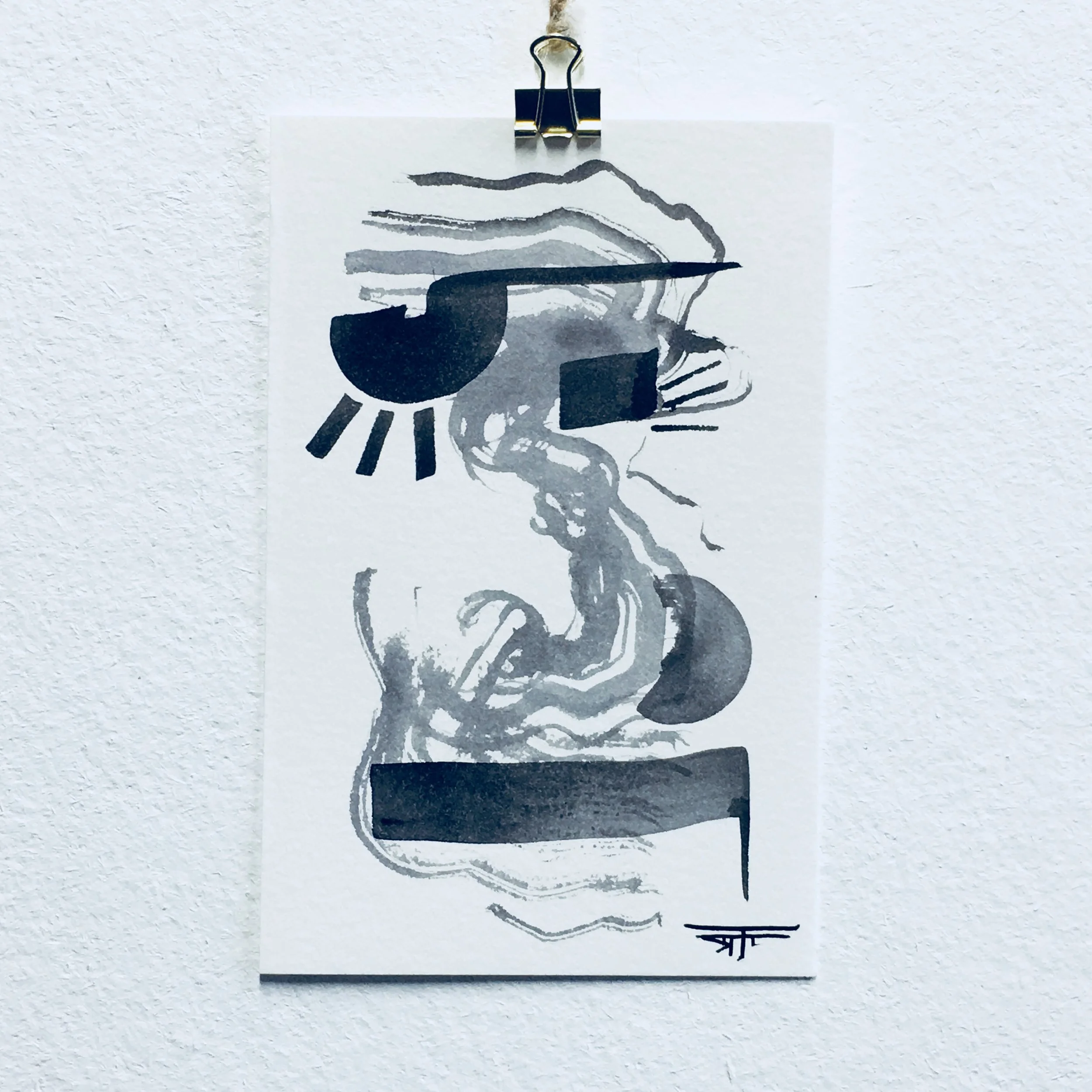 #407 Ink on Paper 4" x 6"