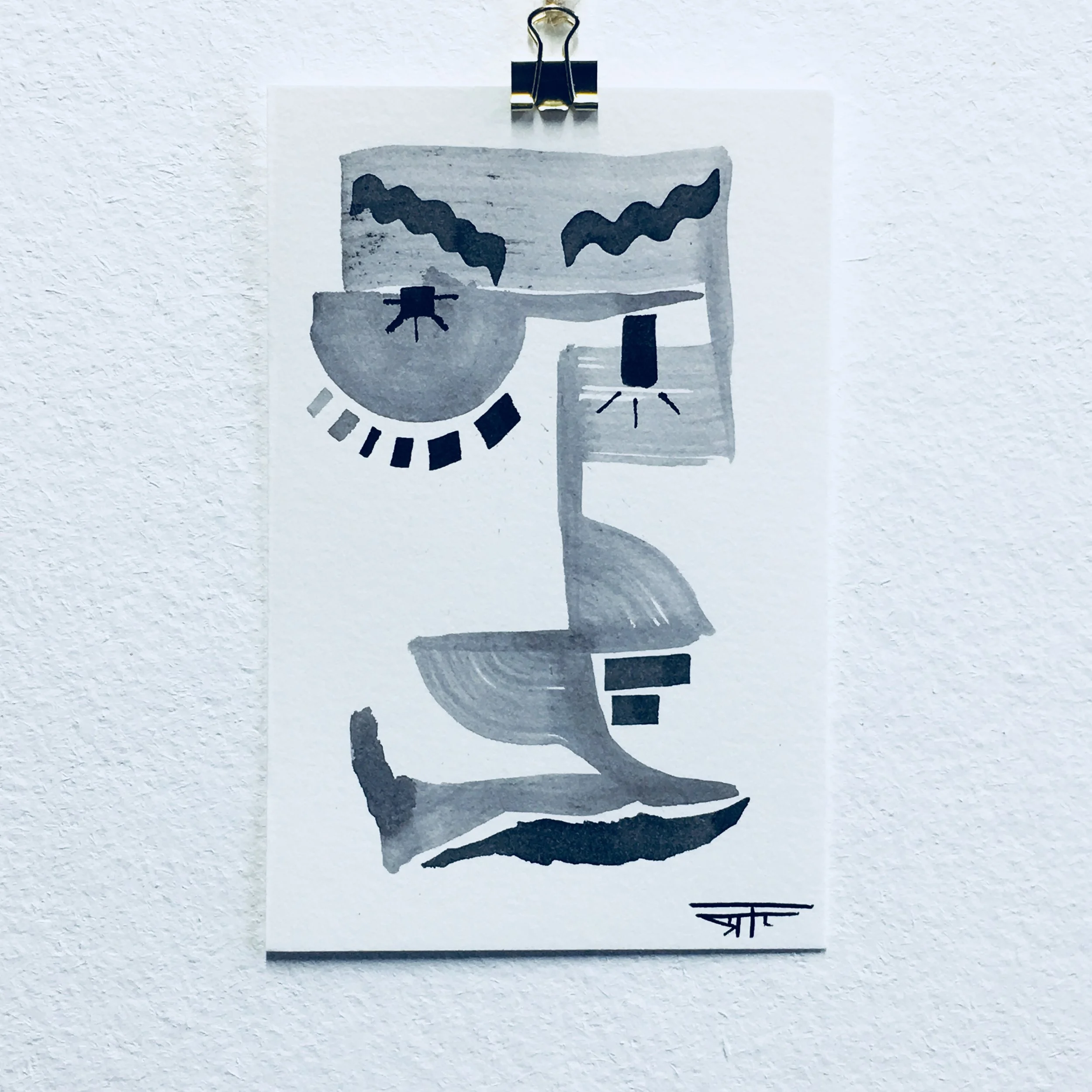 #409 Ink on Paper 4" x 6"