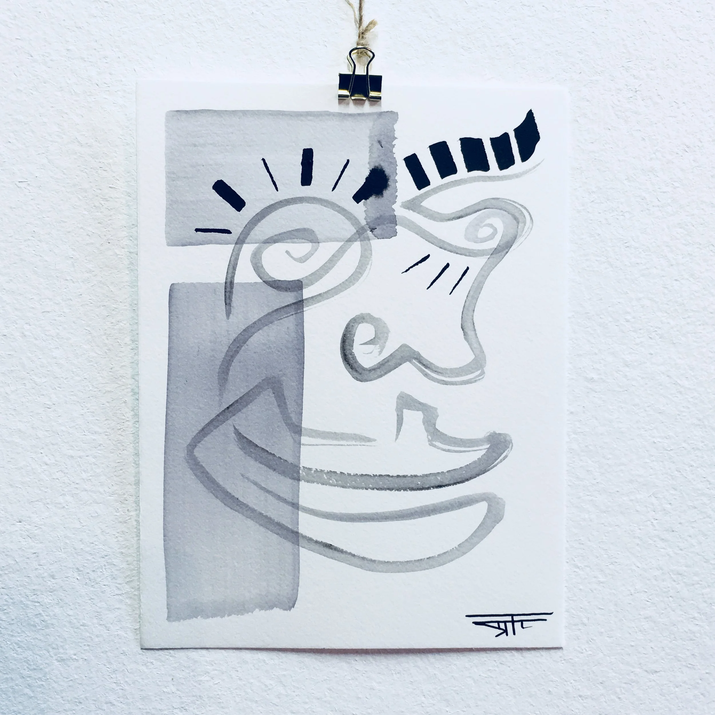 #414 Ink on Paper 6" x 8"