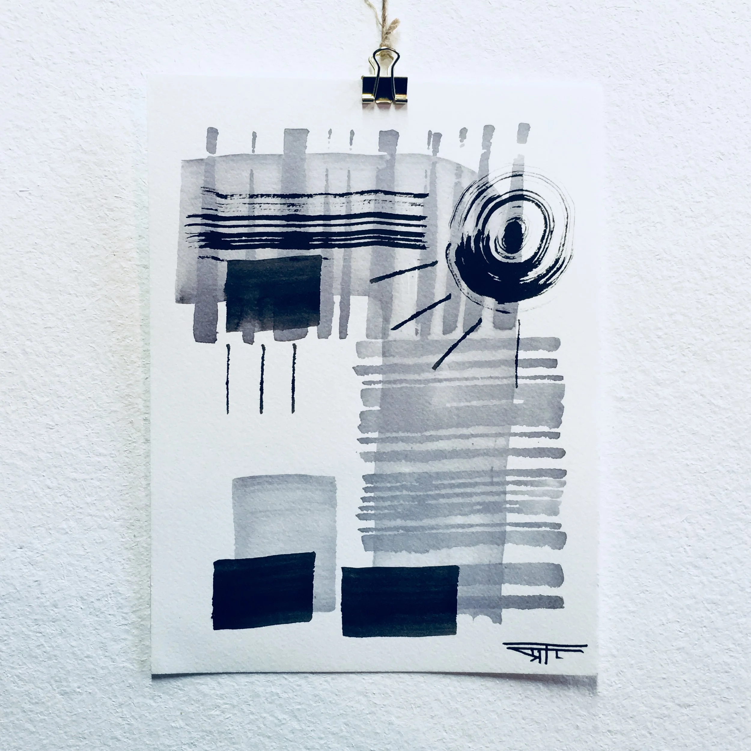 #417 Ink on Paper 6" x 8"