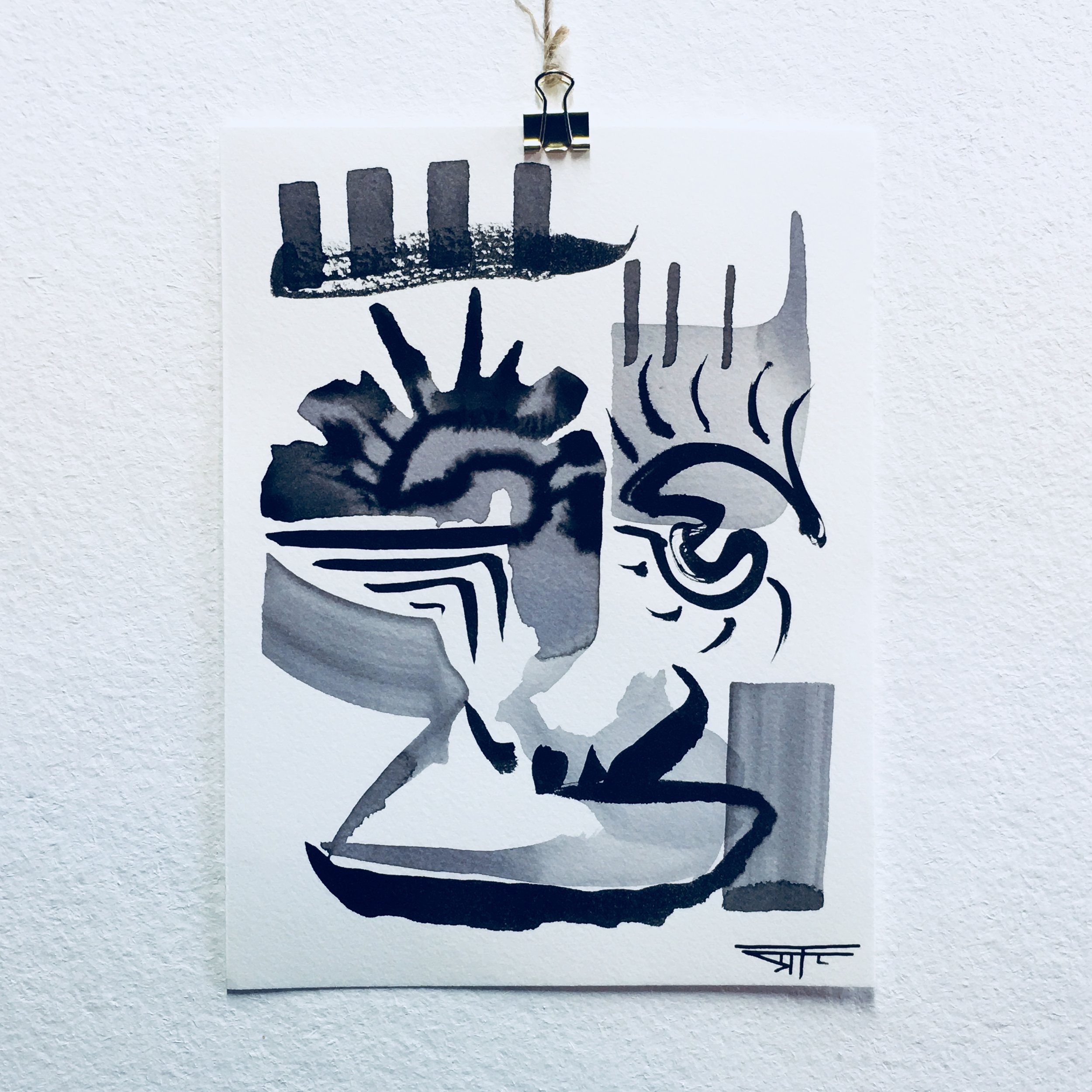 #418 Ink on Paper 6" x 8"