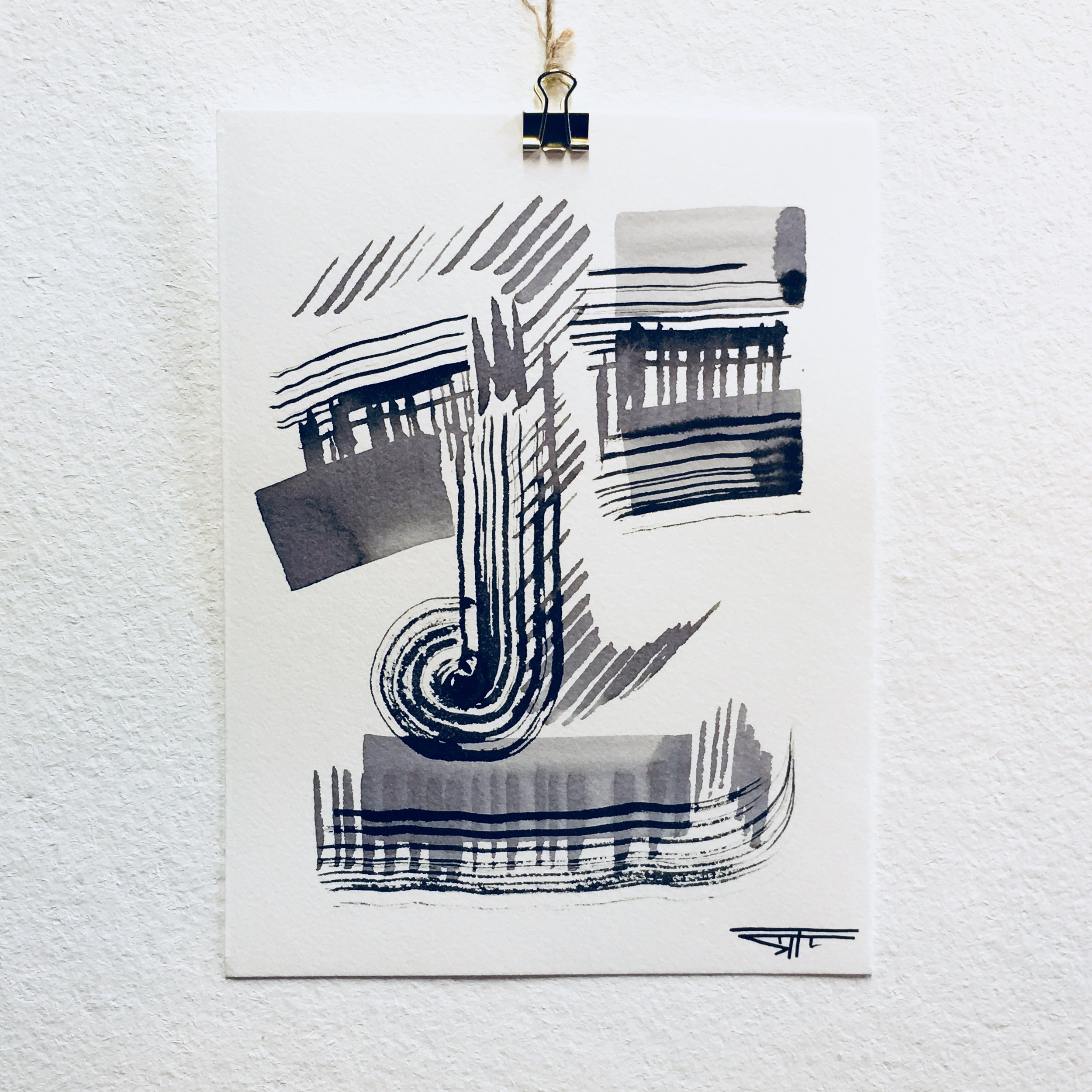 #419 Ink on Paper 6" x 8"