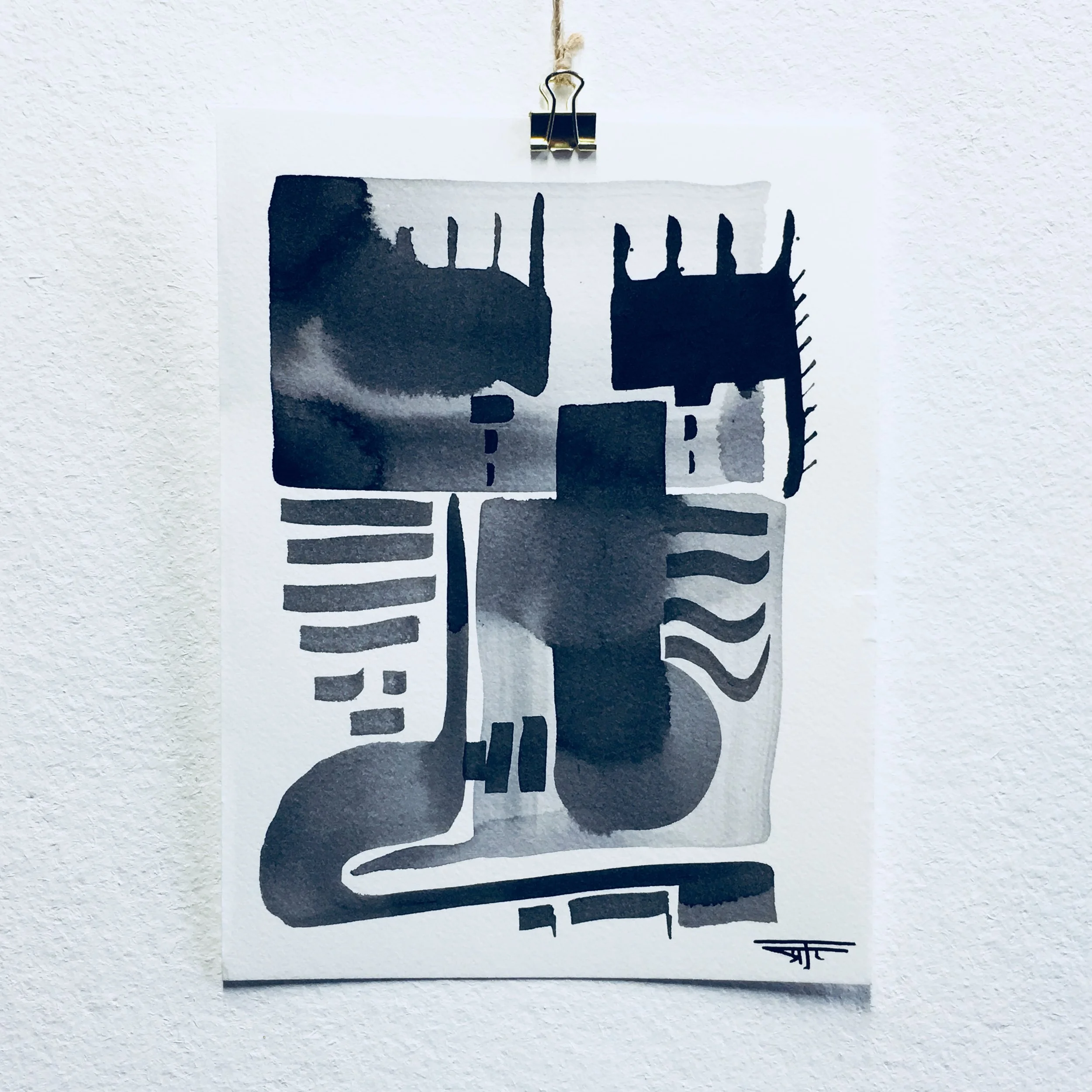 #423 Ink on Paper 6" x 8"