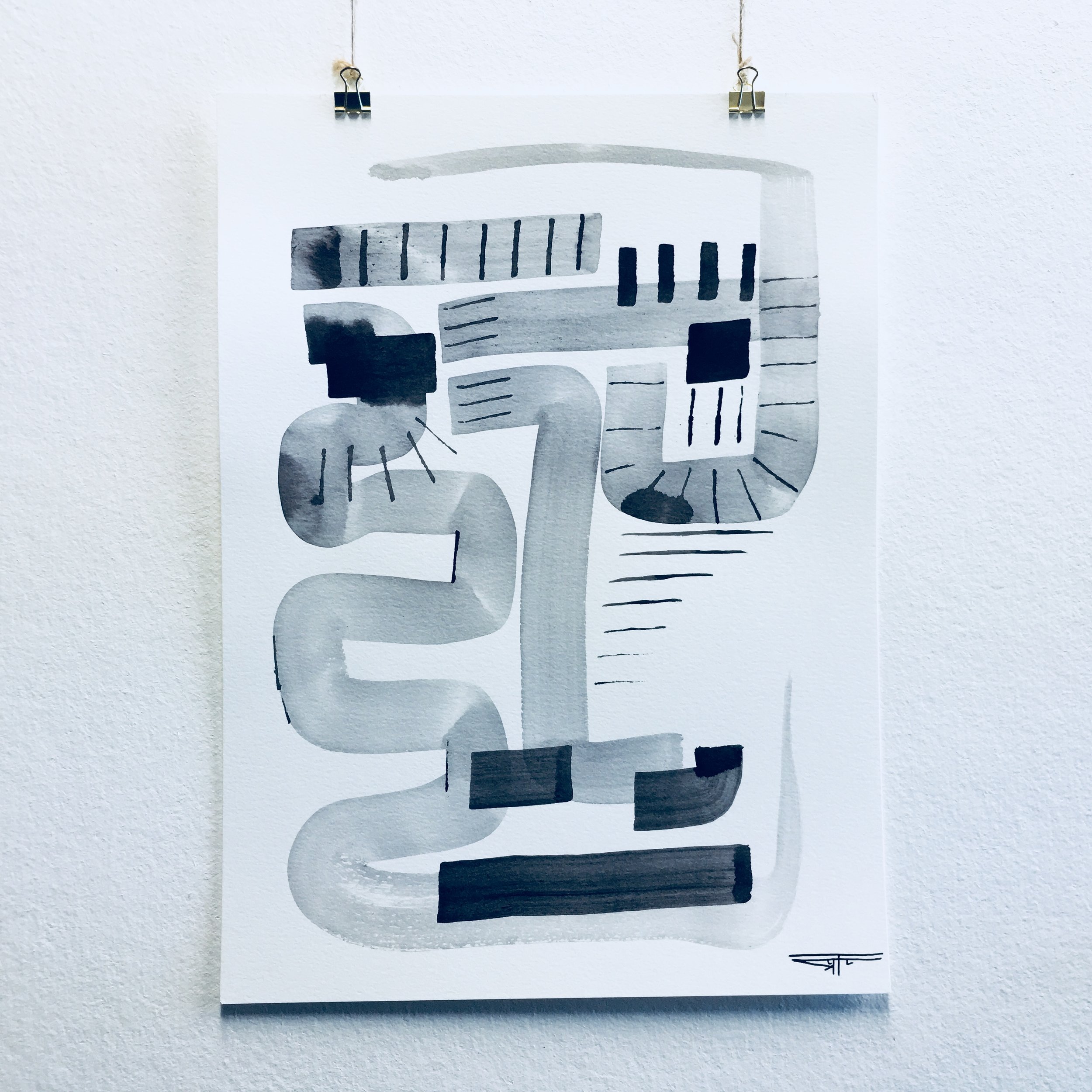 #438 Ink on Paper 11" x 15"