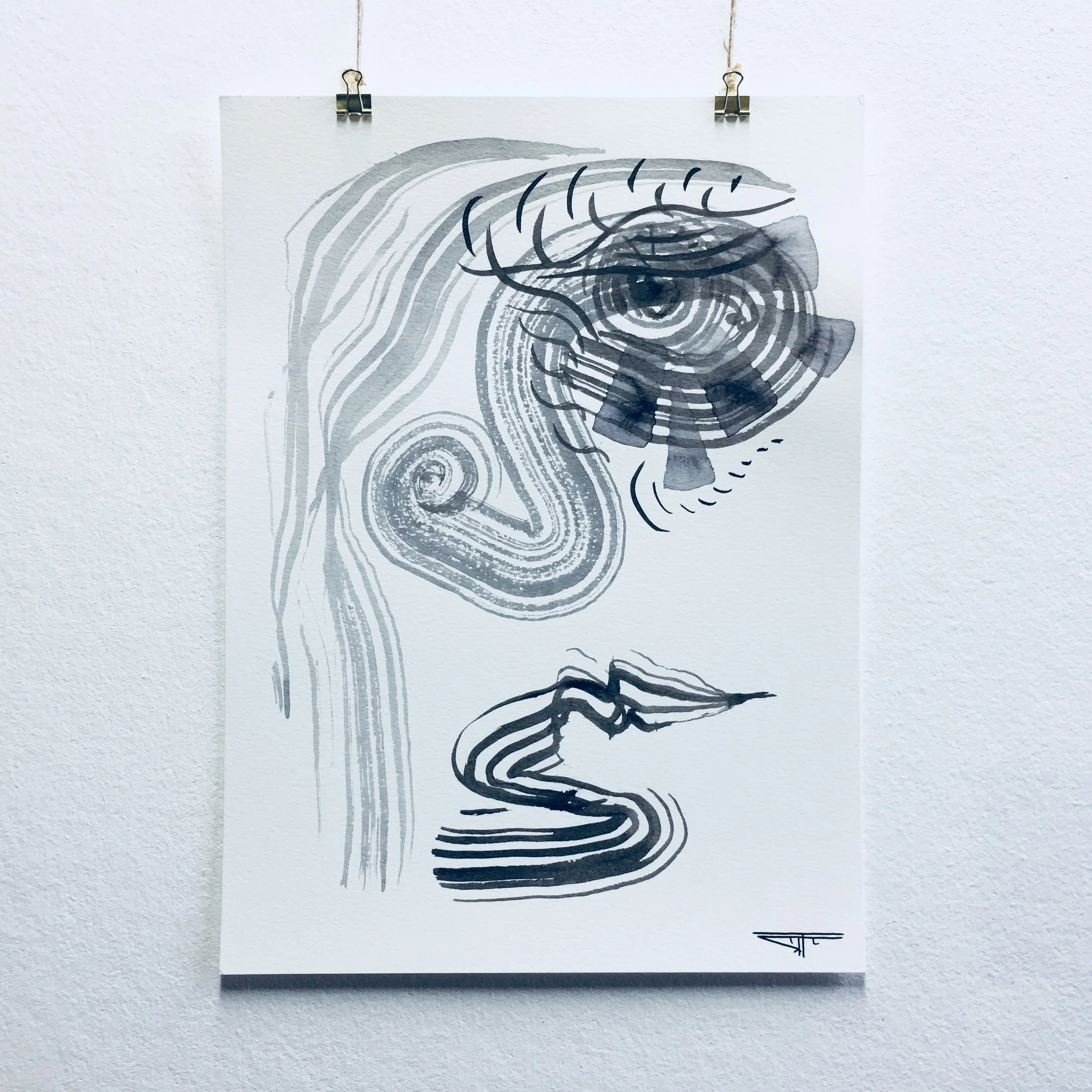 #448 Ink on Paper 11" x 15"