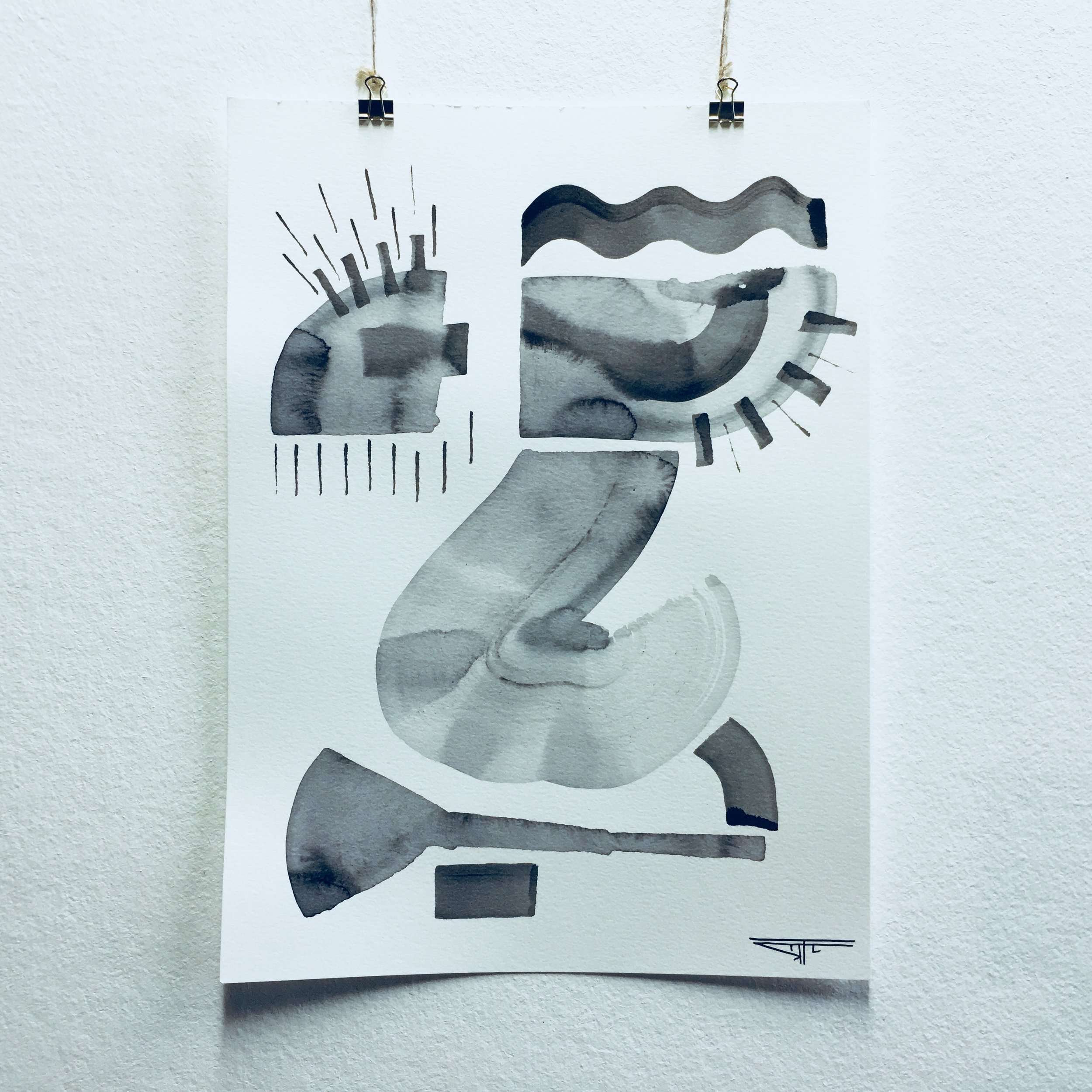#454 Ink on Paper 11" x 15"