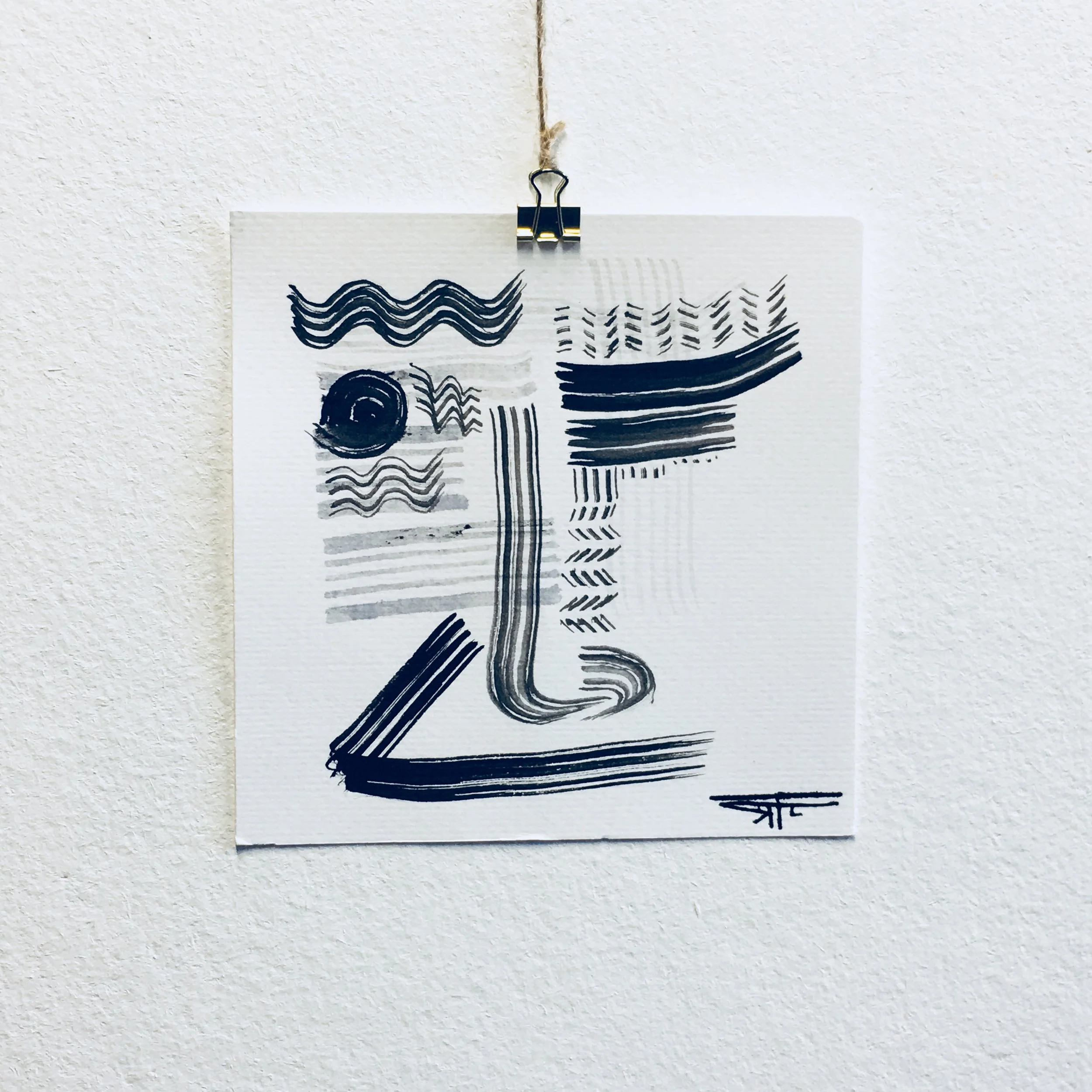#456 Ink on Paper 6" x 6"