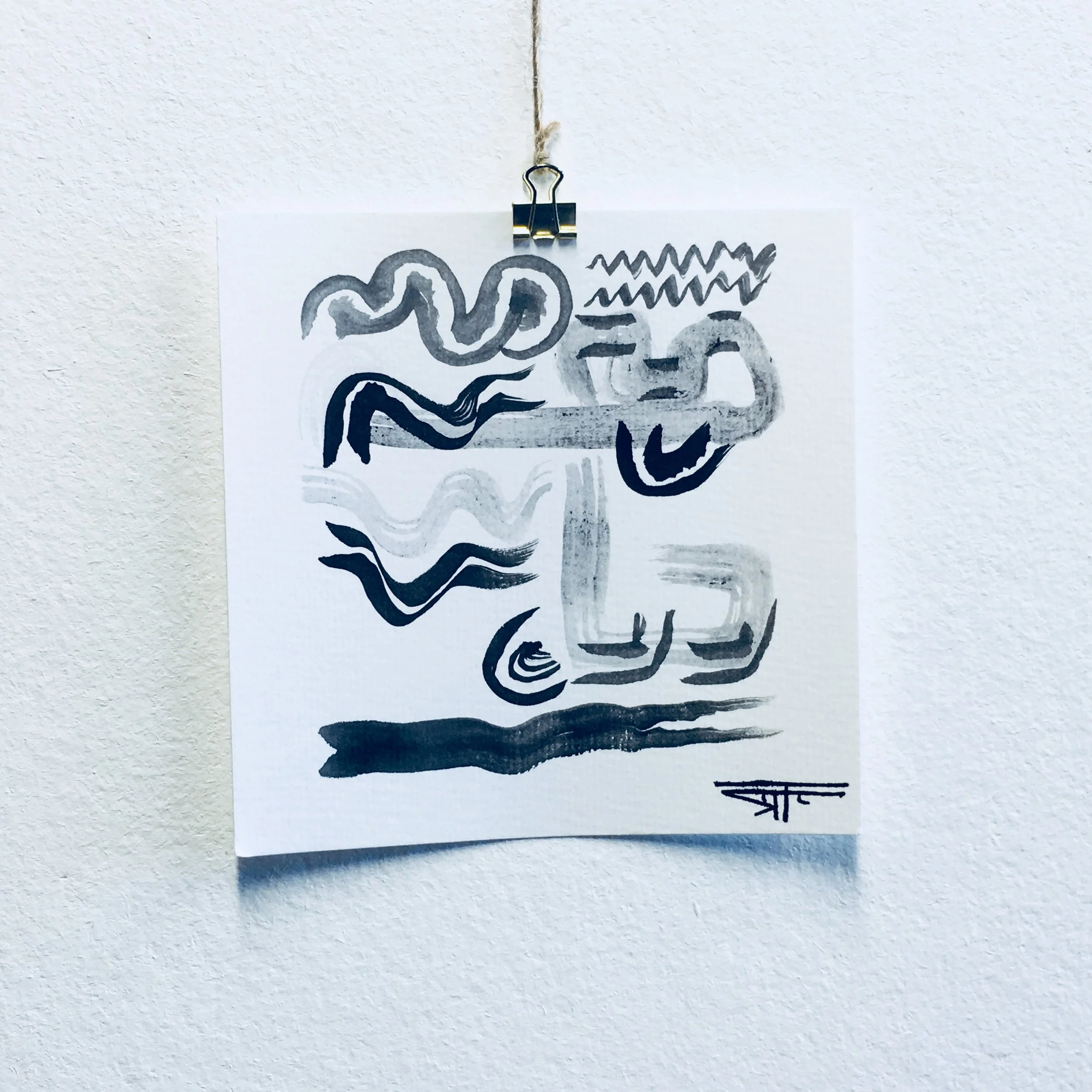 #457 Ink on Paper 6" x 6"