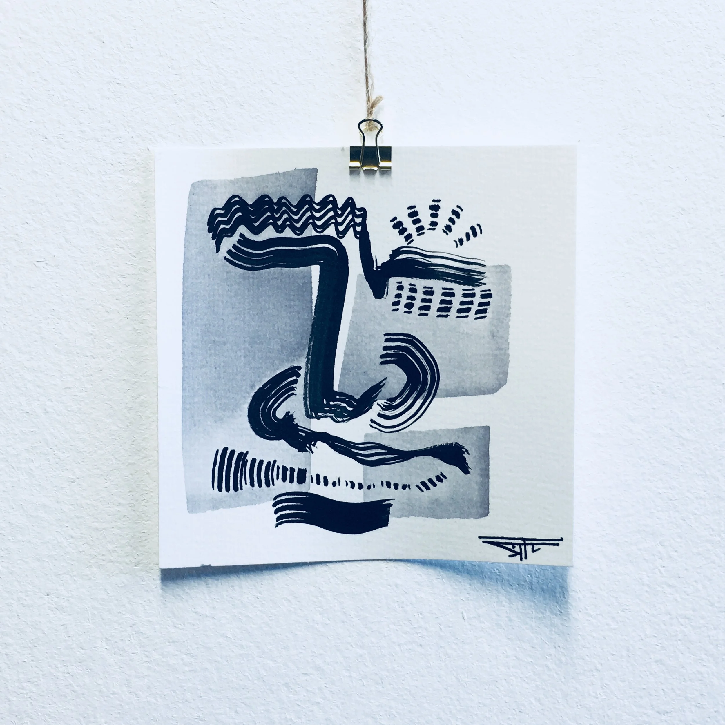 #462 Ink on Paper 6" x 6"