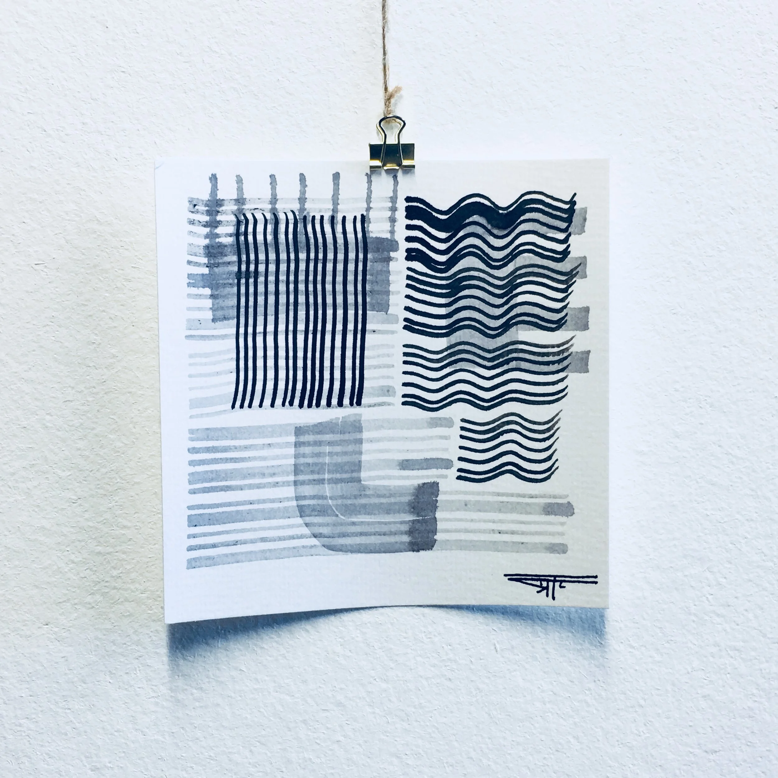 #464 Ink on Paper 6" x 6"