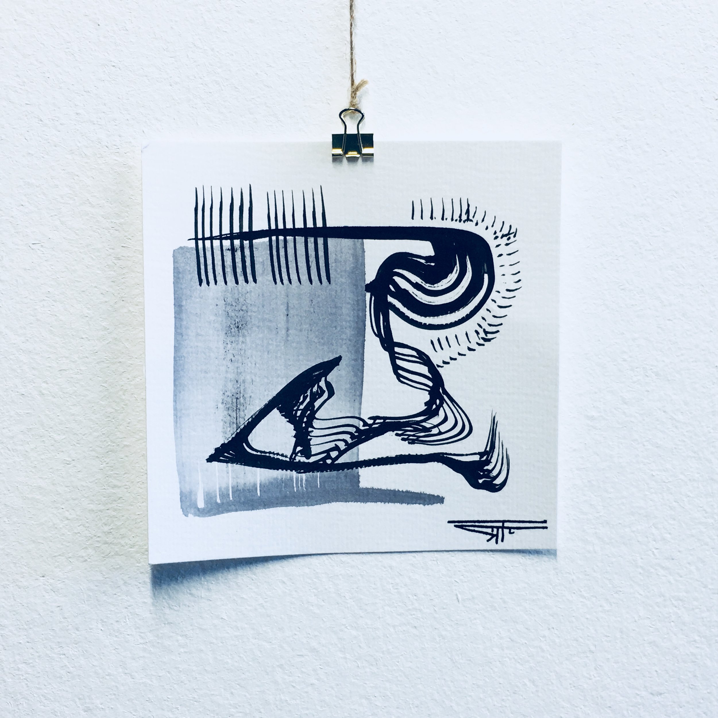 #465 Ink on Paper 6" x 6"