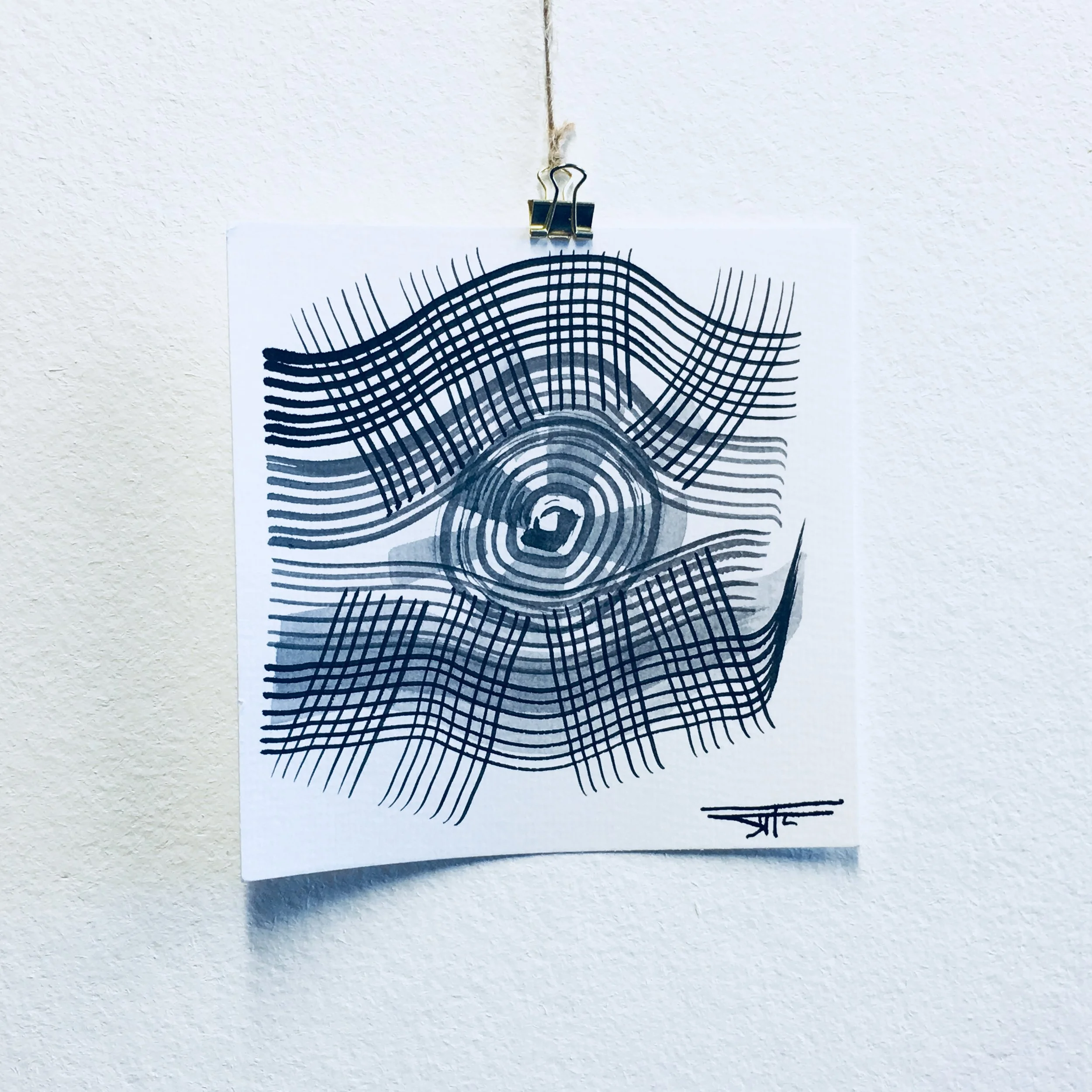 #467 Ink on Paper 6" x 6"