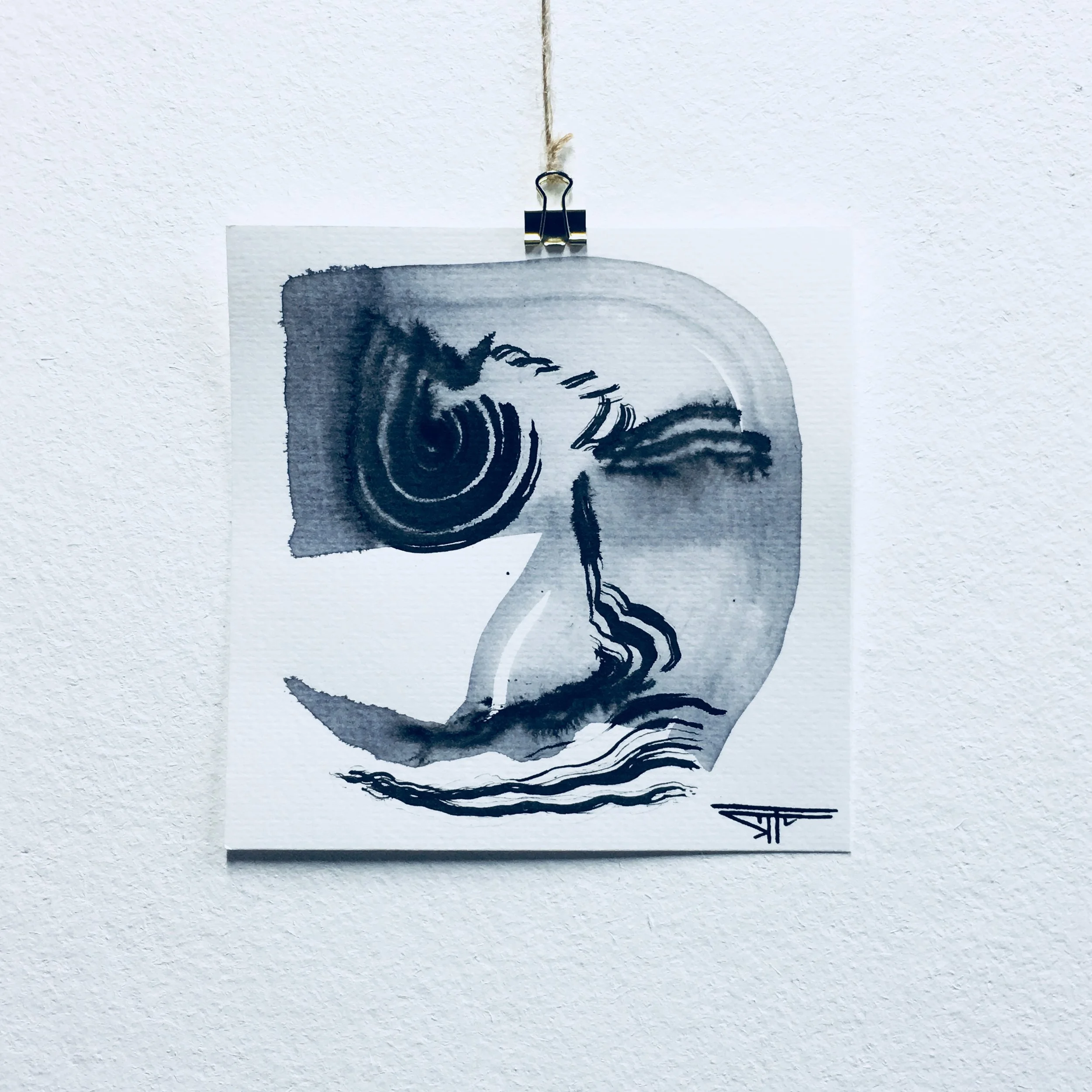 #468 Ink on Paper 6" x 6"