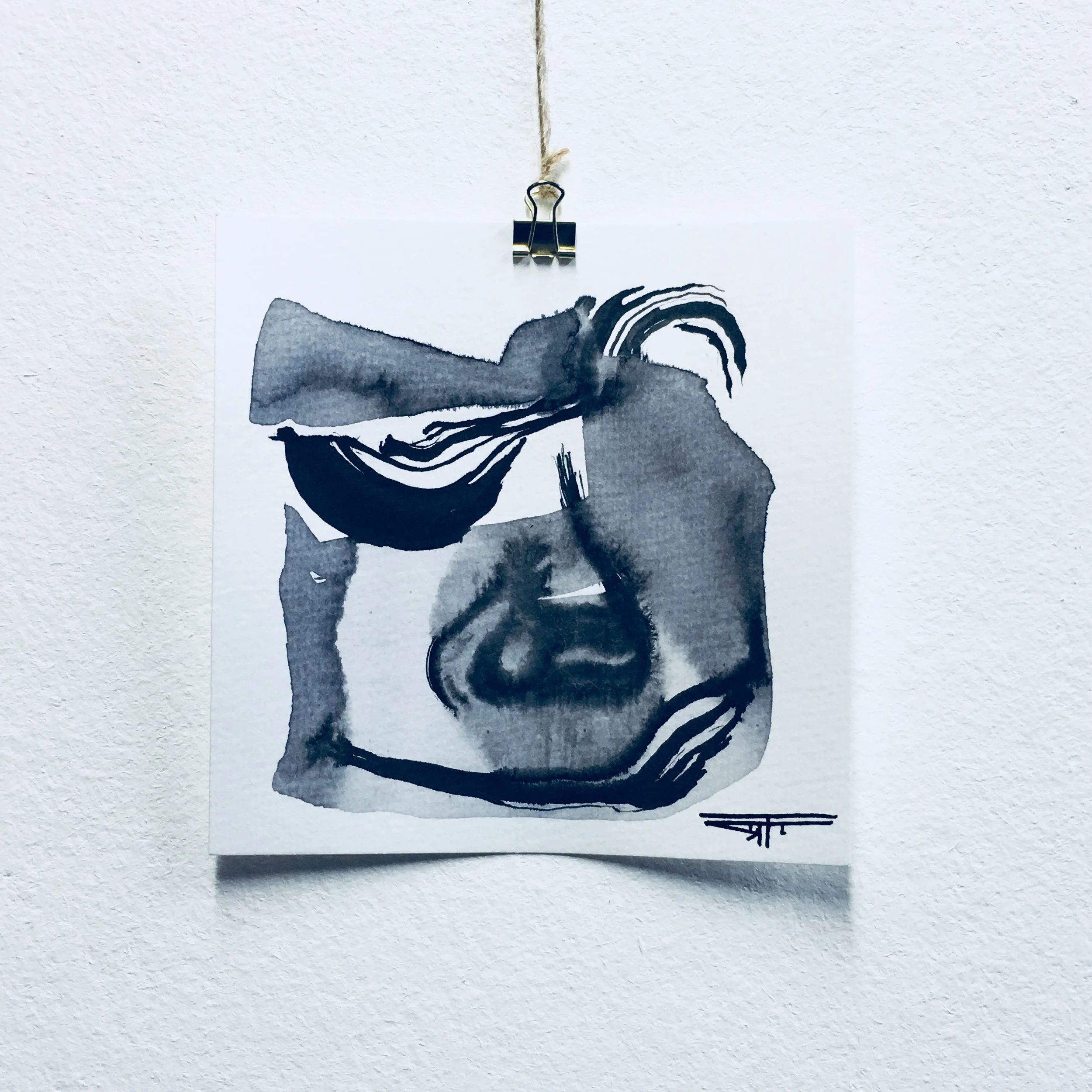 #469 Ink on Paper 6" x 6"