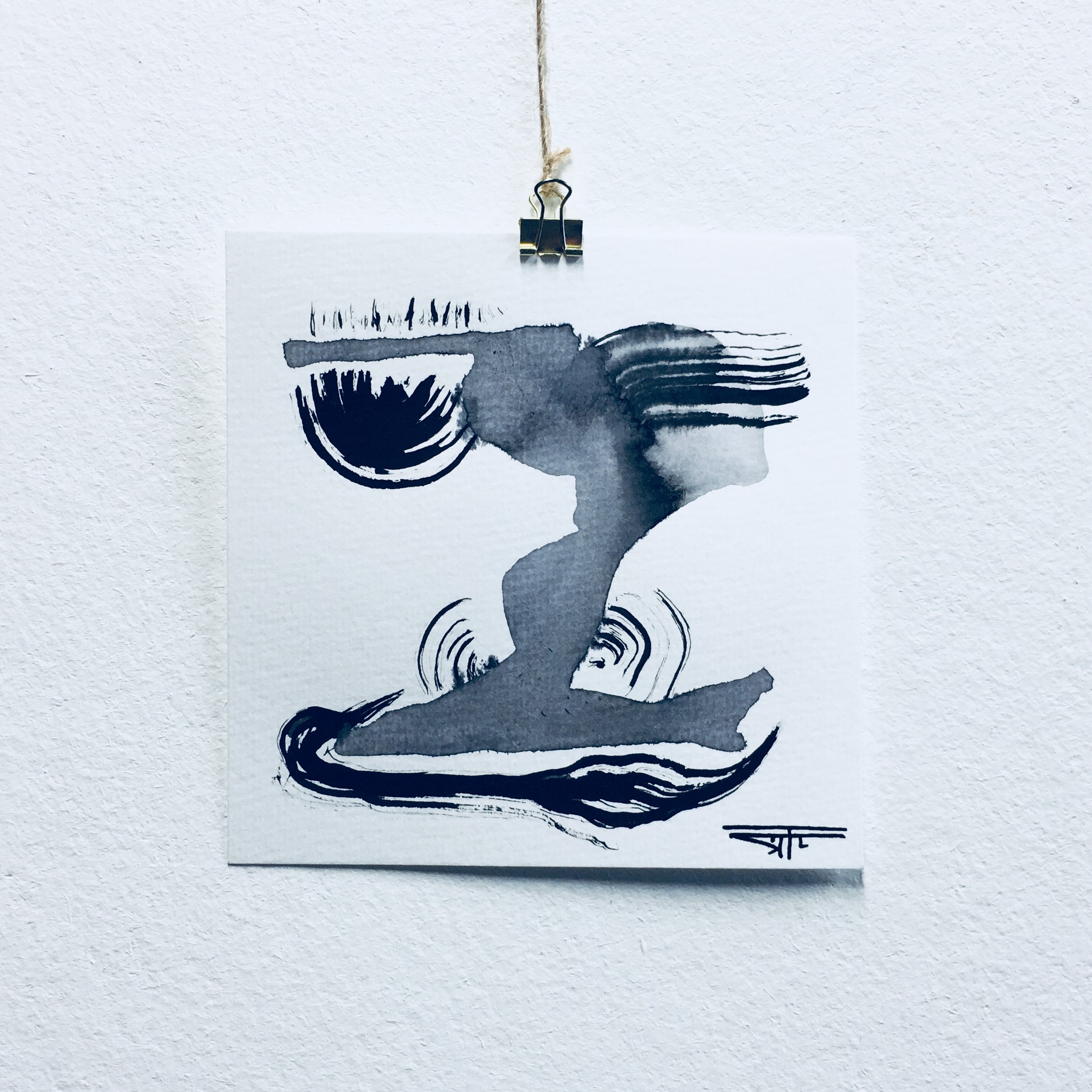 #472 Ink on Paper 6" x 6"