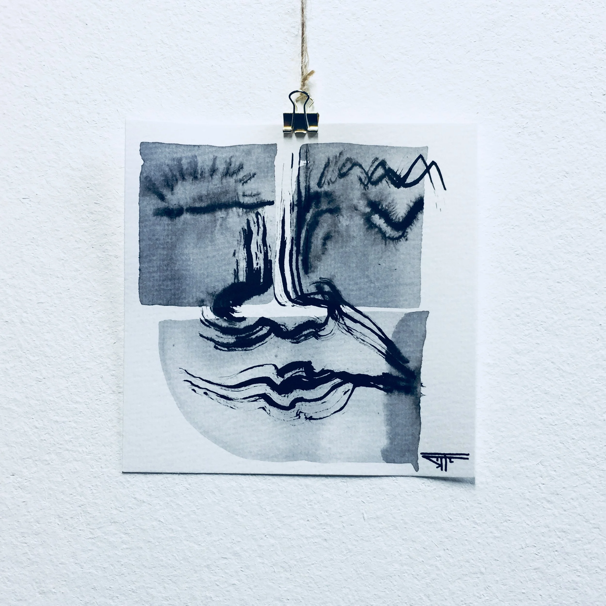 #473 Ink on Paper 6" x 6"
