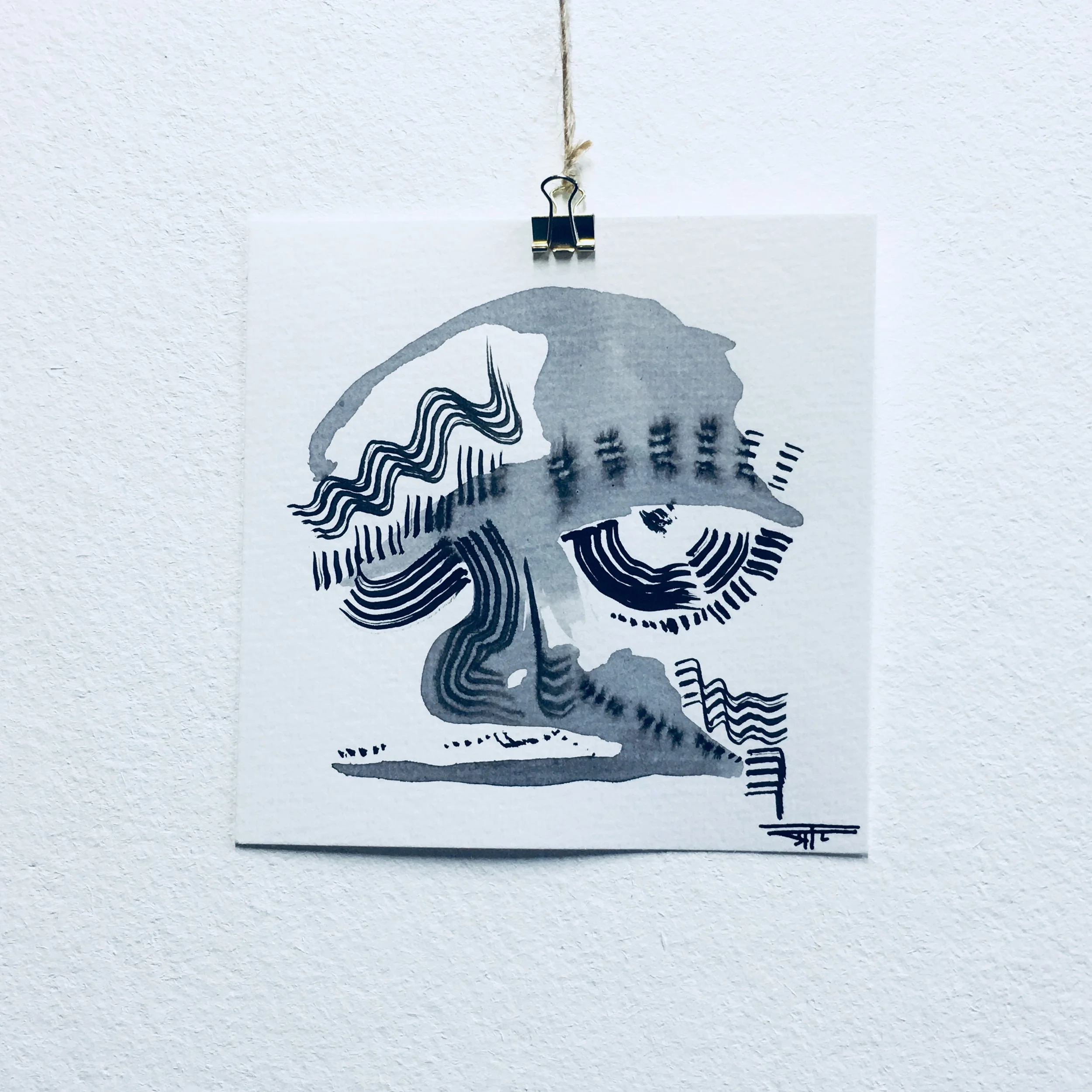 #474 Ink on Paper 6" x 6"