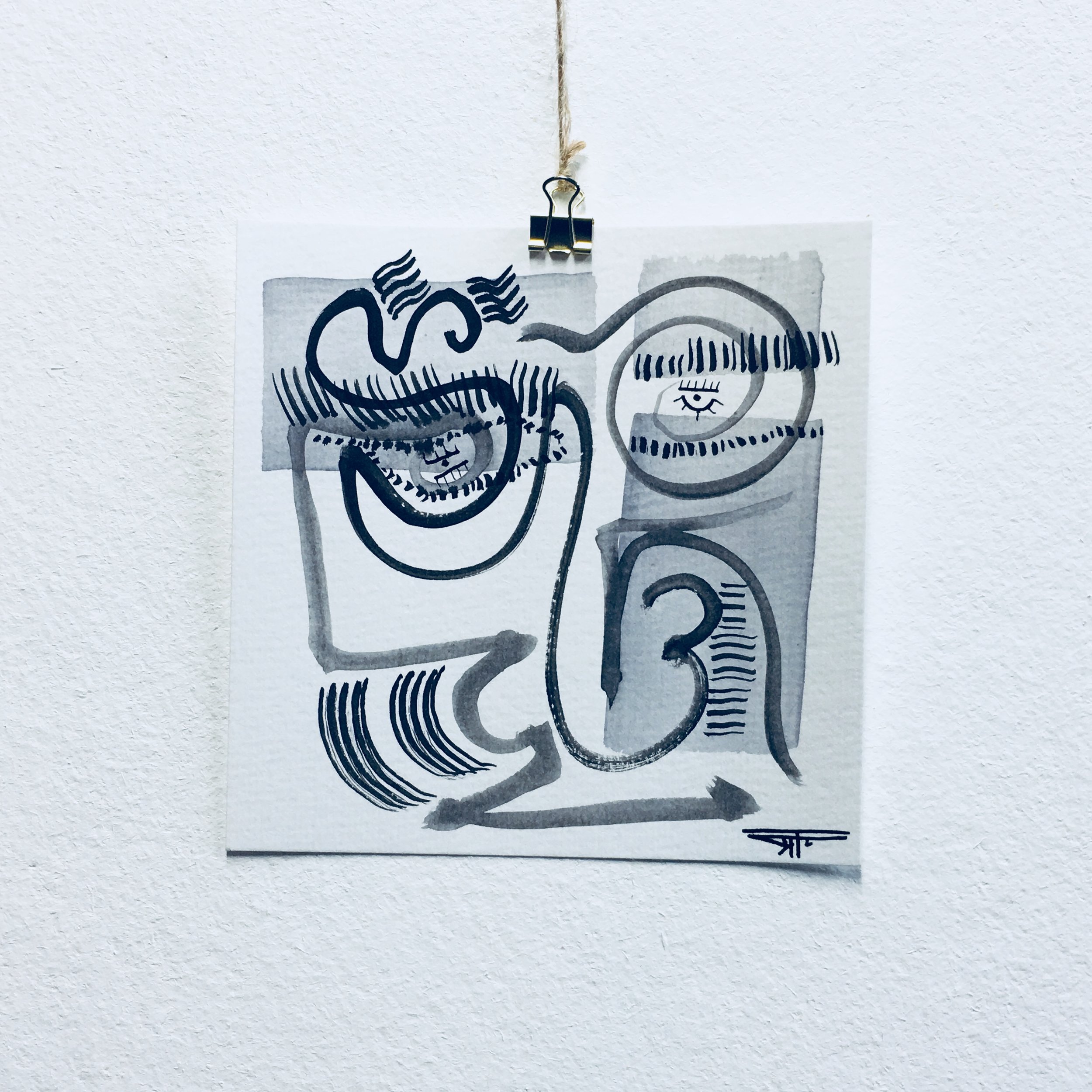 #475 Ink on Paper 6" x 6"