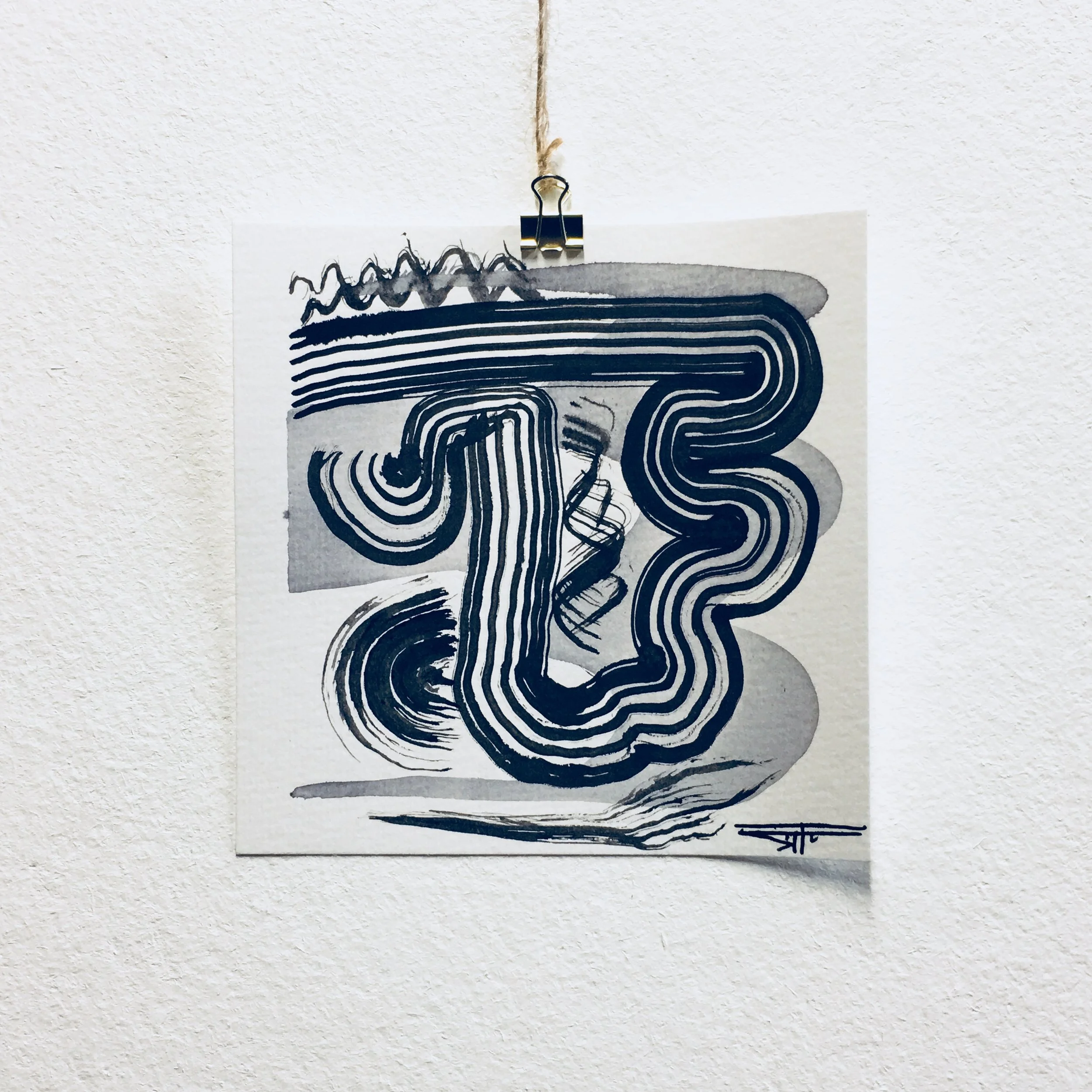 #476 Ink on Paper 6" x 6"