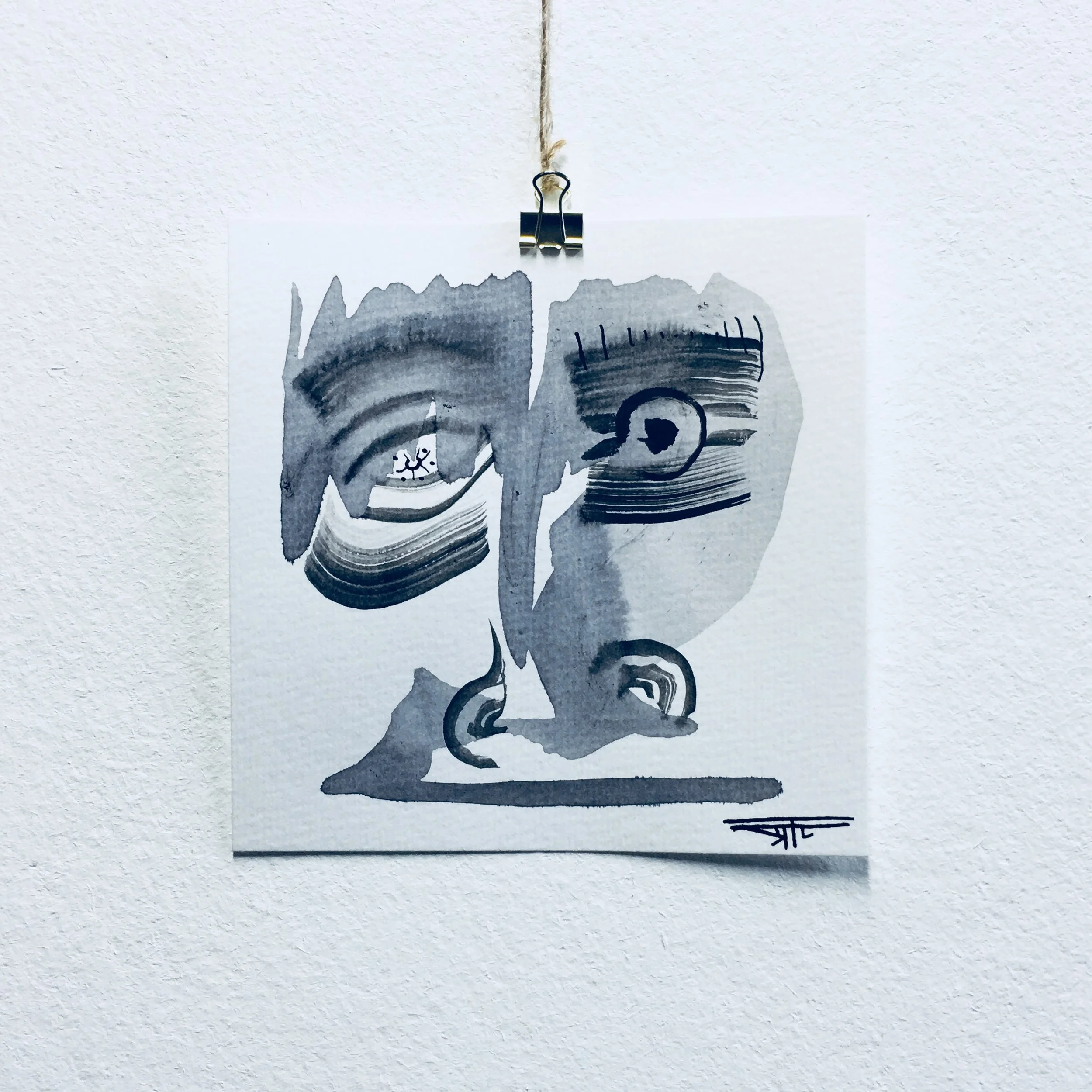 #477 Ink on Paper 6" x 6"