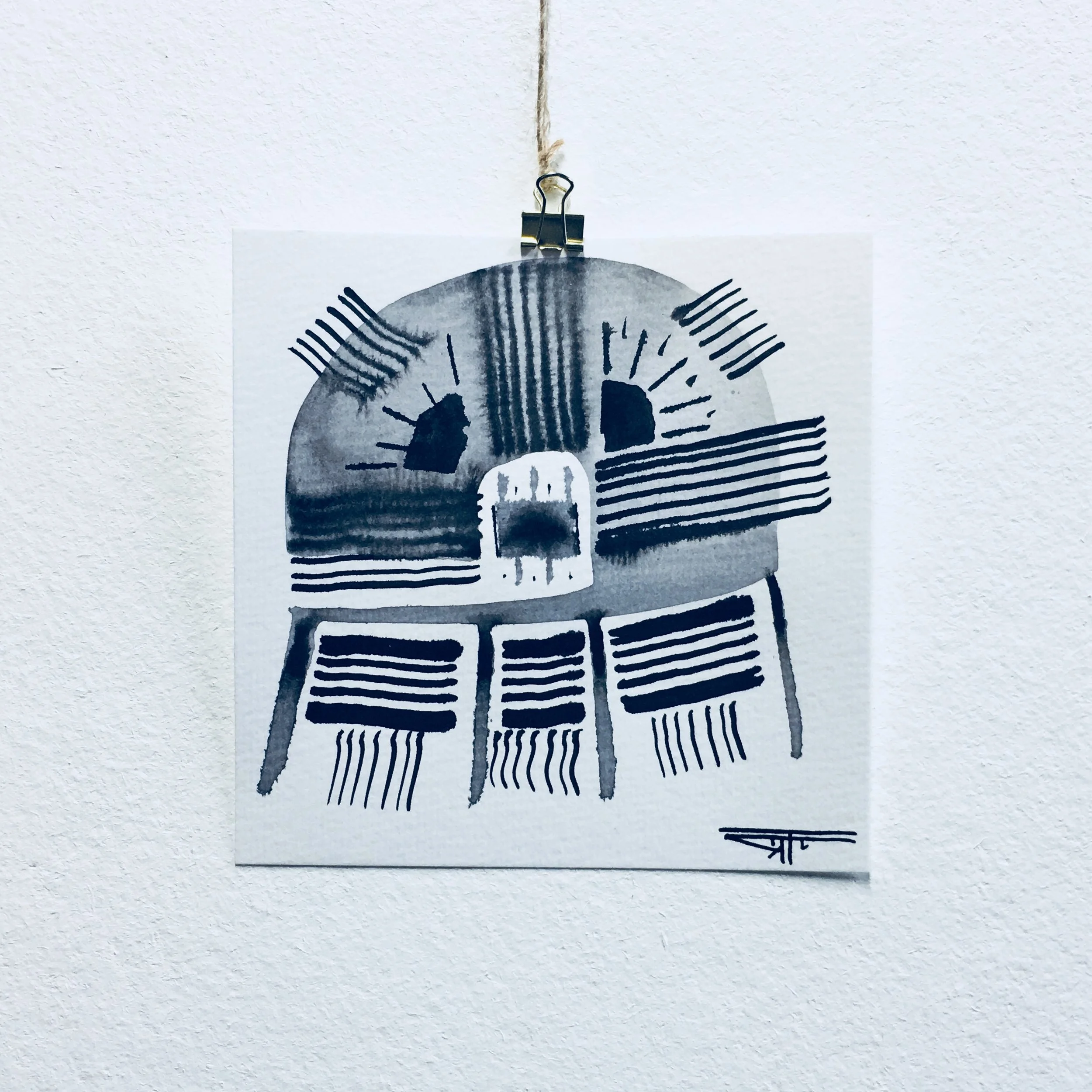 #478 Ink on Paper 6" x 6"