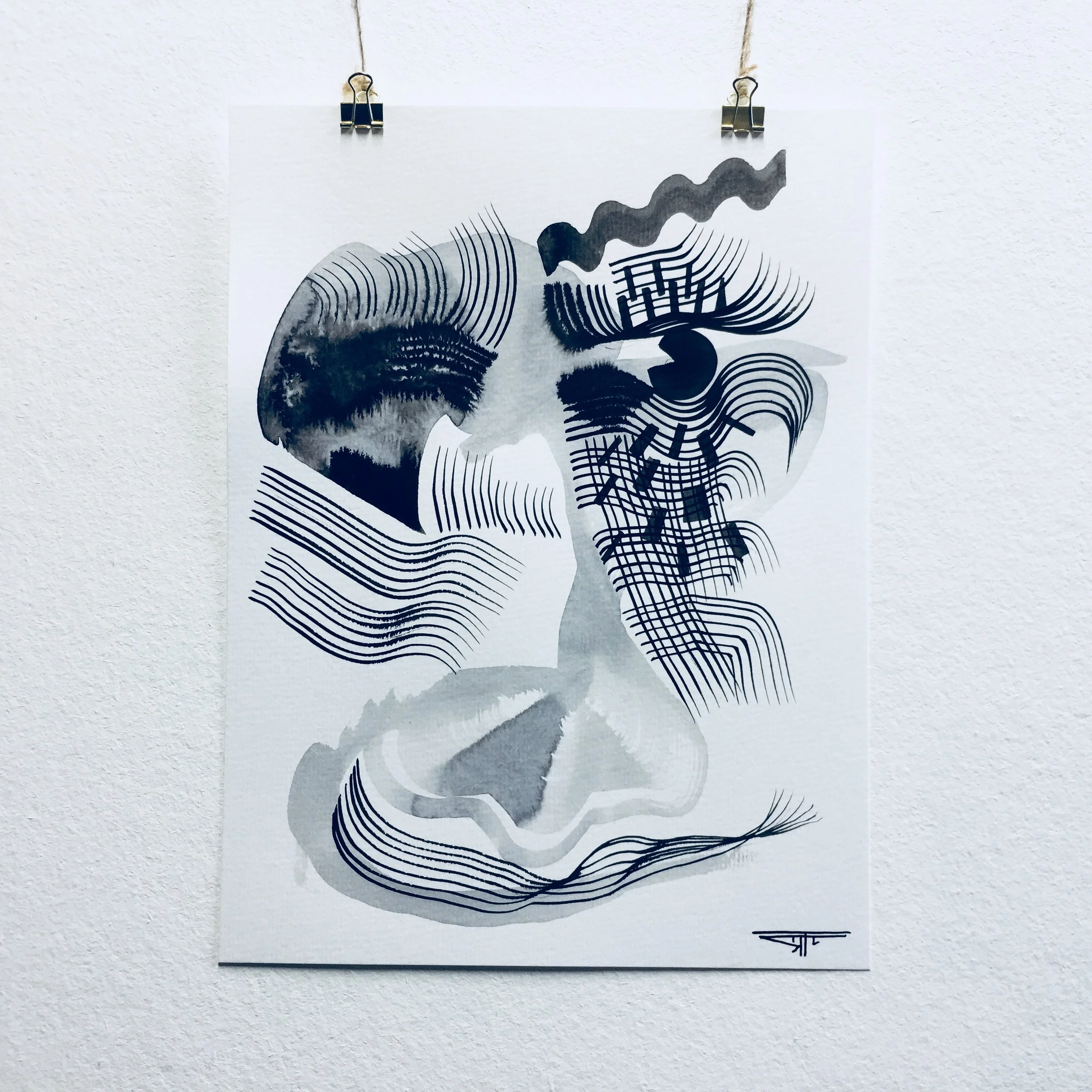 #484 Ink on Paper 9" x 12"