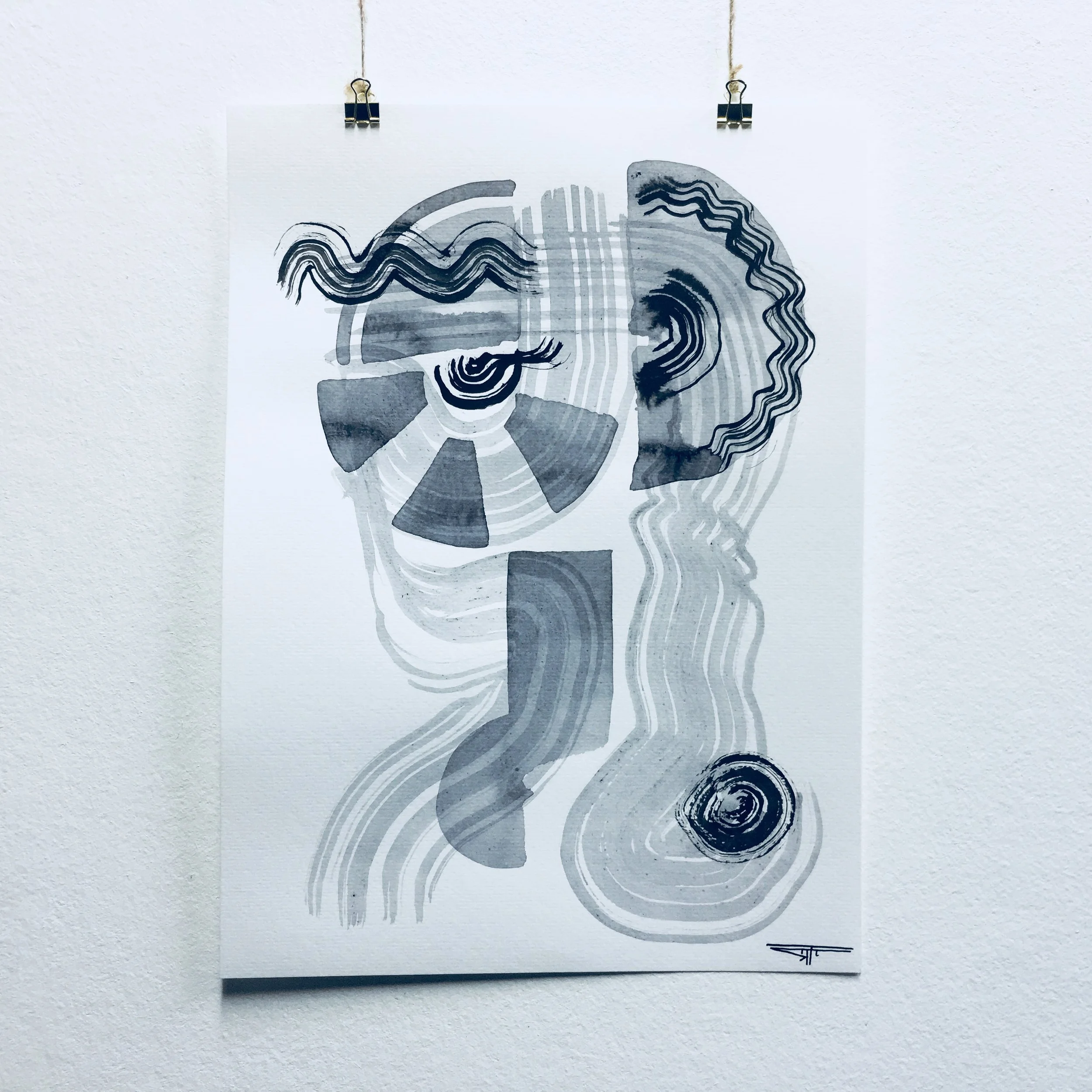 #496 Ink on Paper 11" x 15"