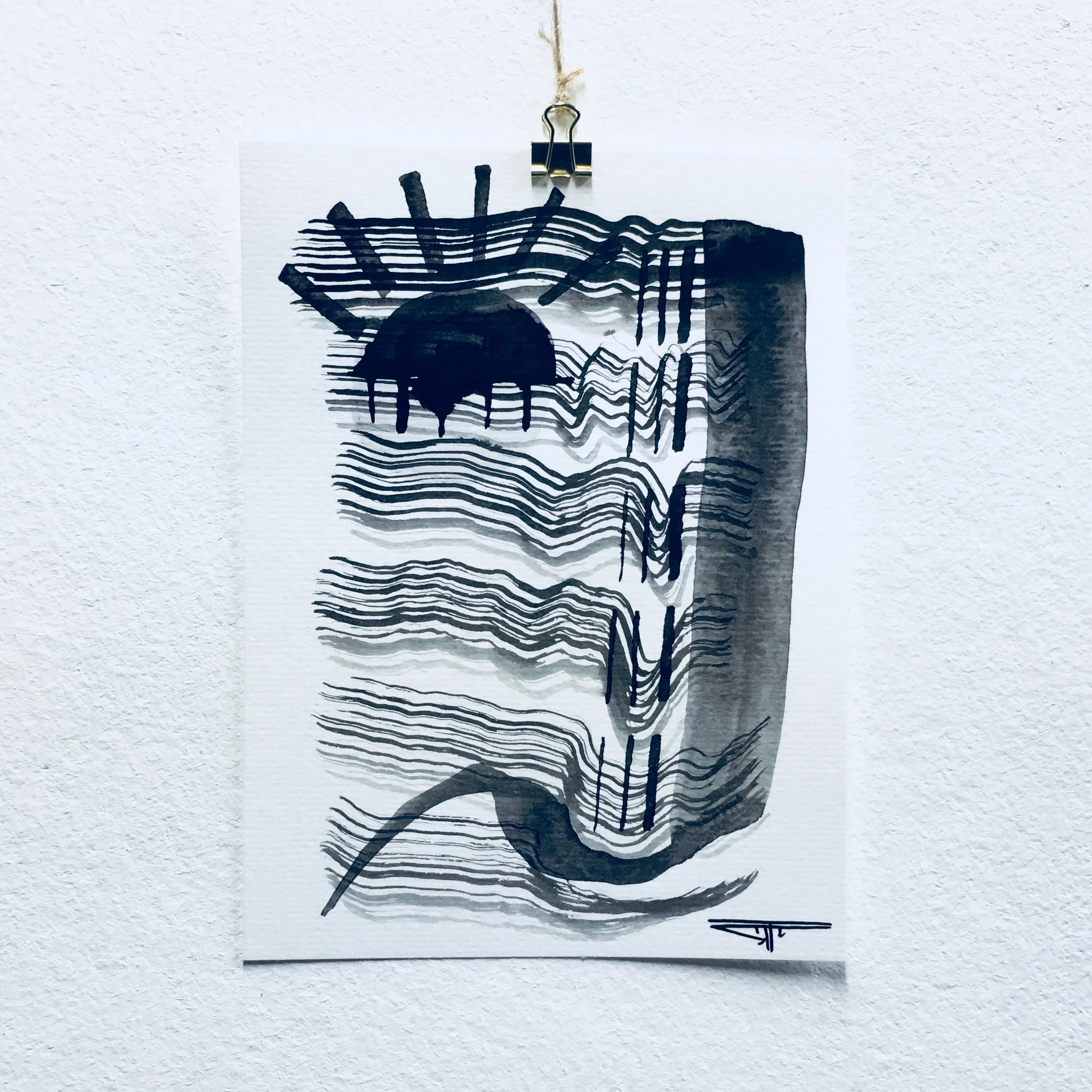 #520 Ink on Paper 6" x 8"