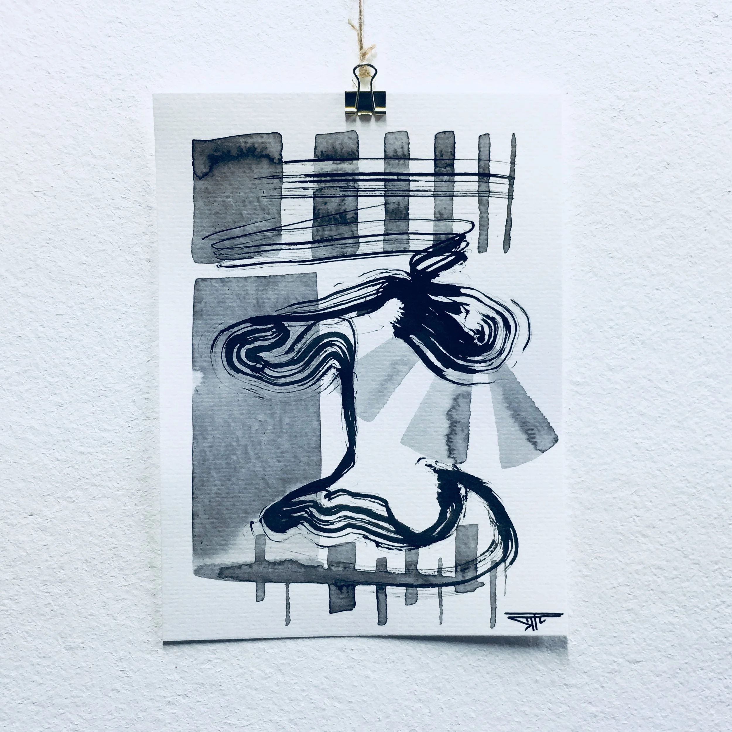 #527 Ink on Paper 6" x 8"
