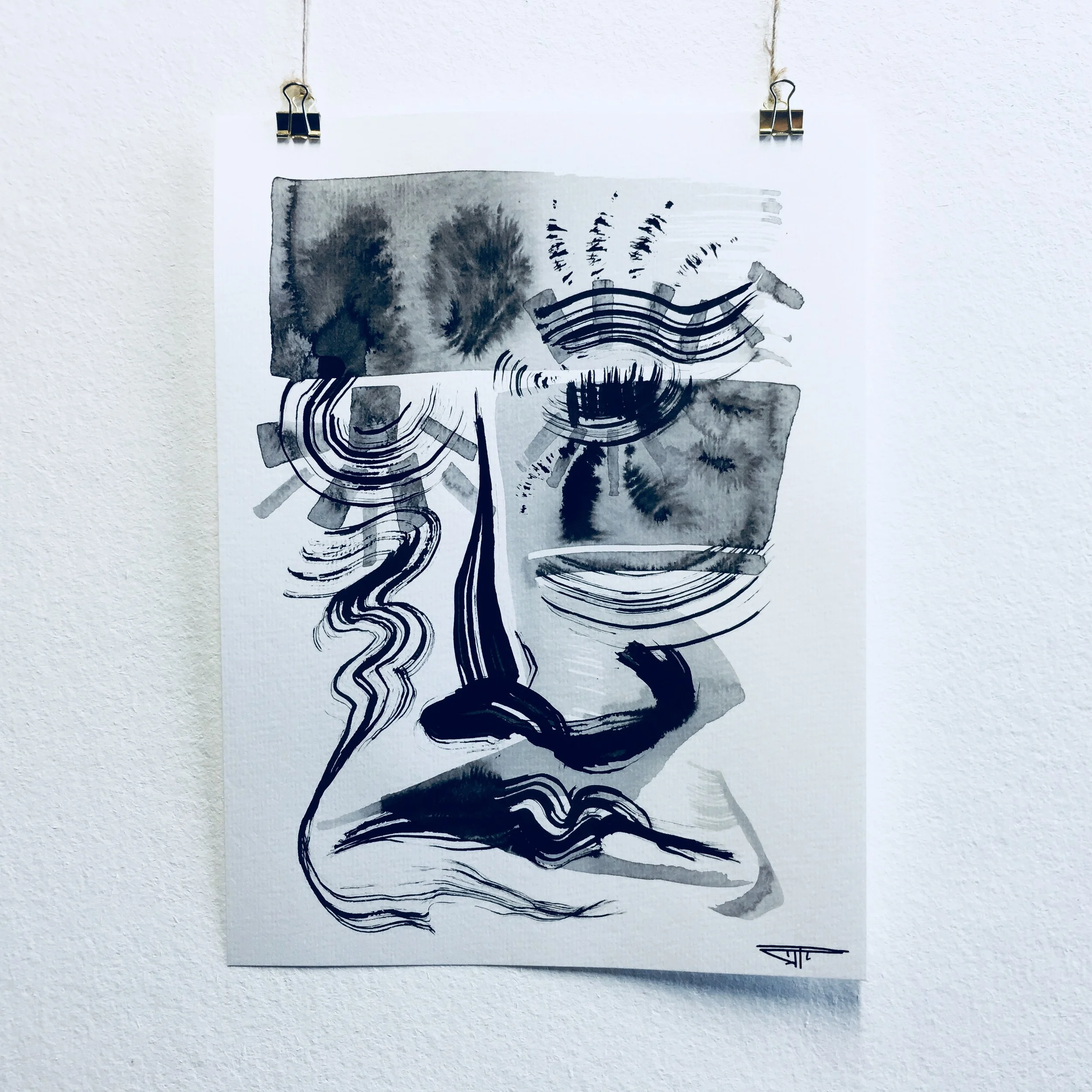 #532 Ink on Paper 9" x 12"