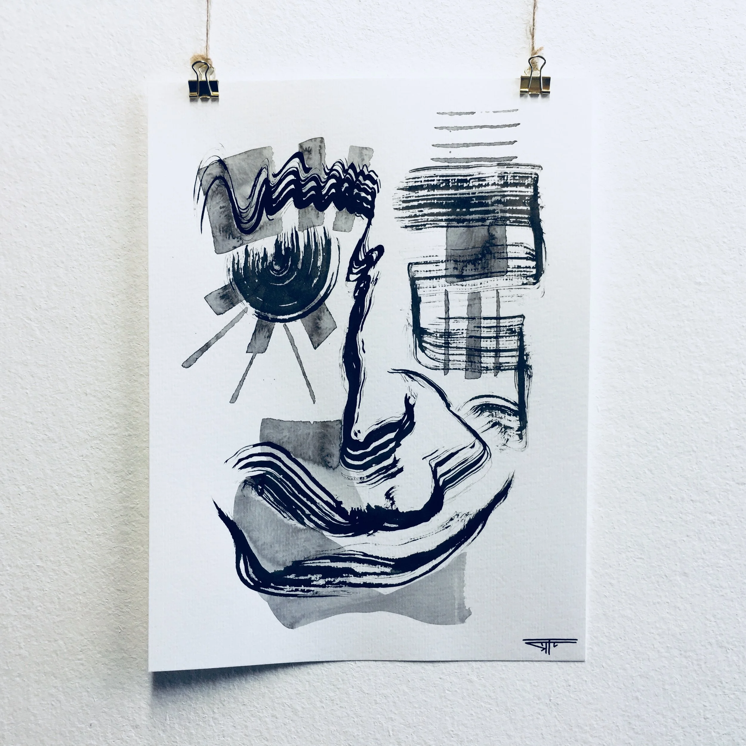 #533 Ink on Paper 9" x 12"