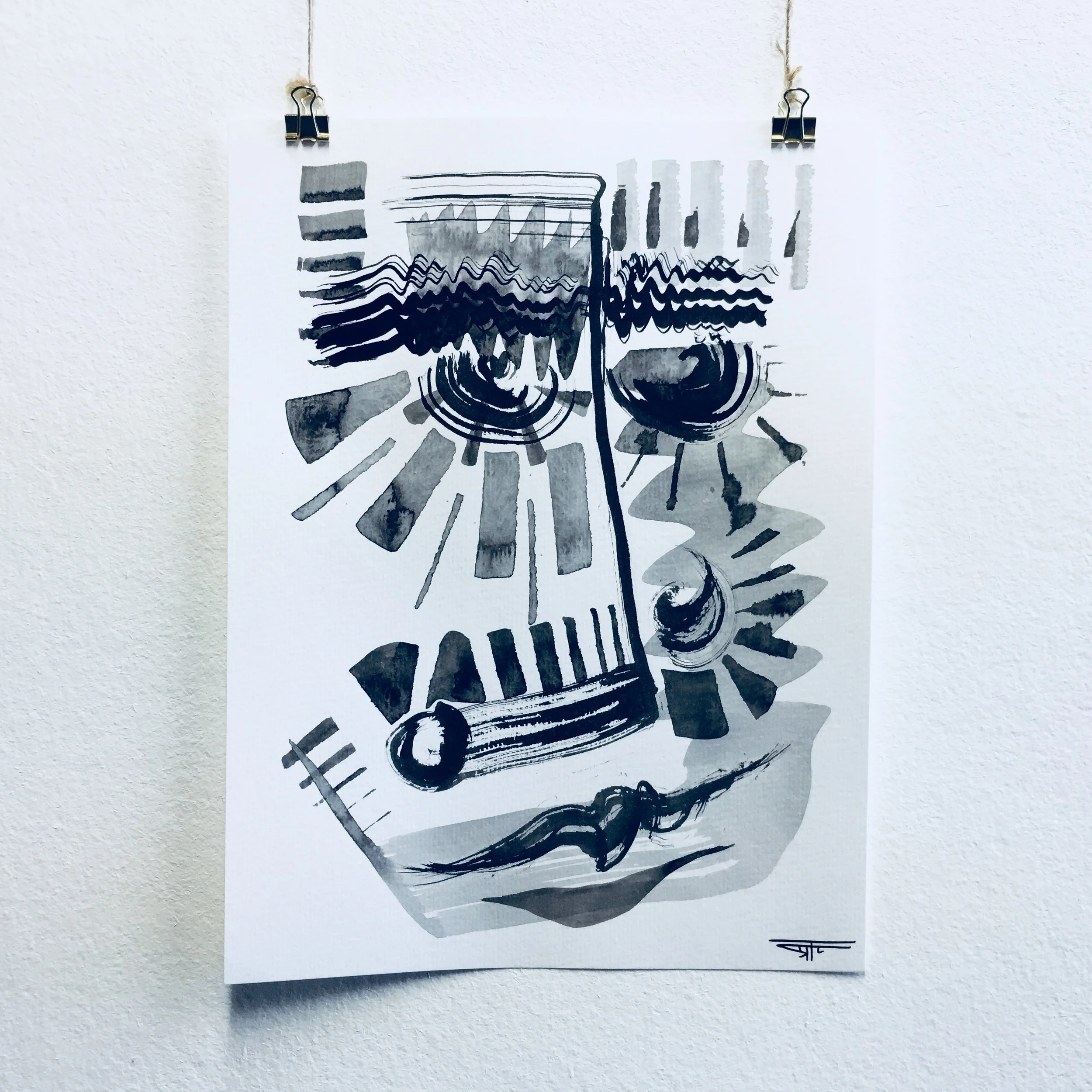 #536 Ink on Paper 9" x 12"