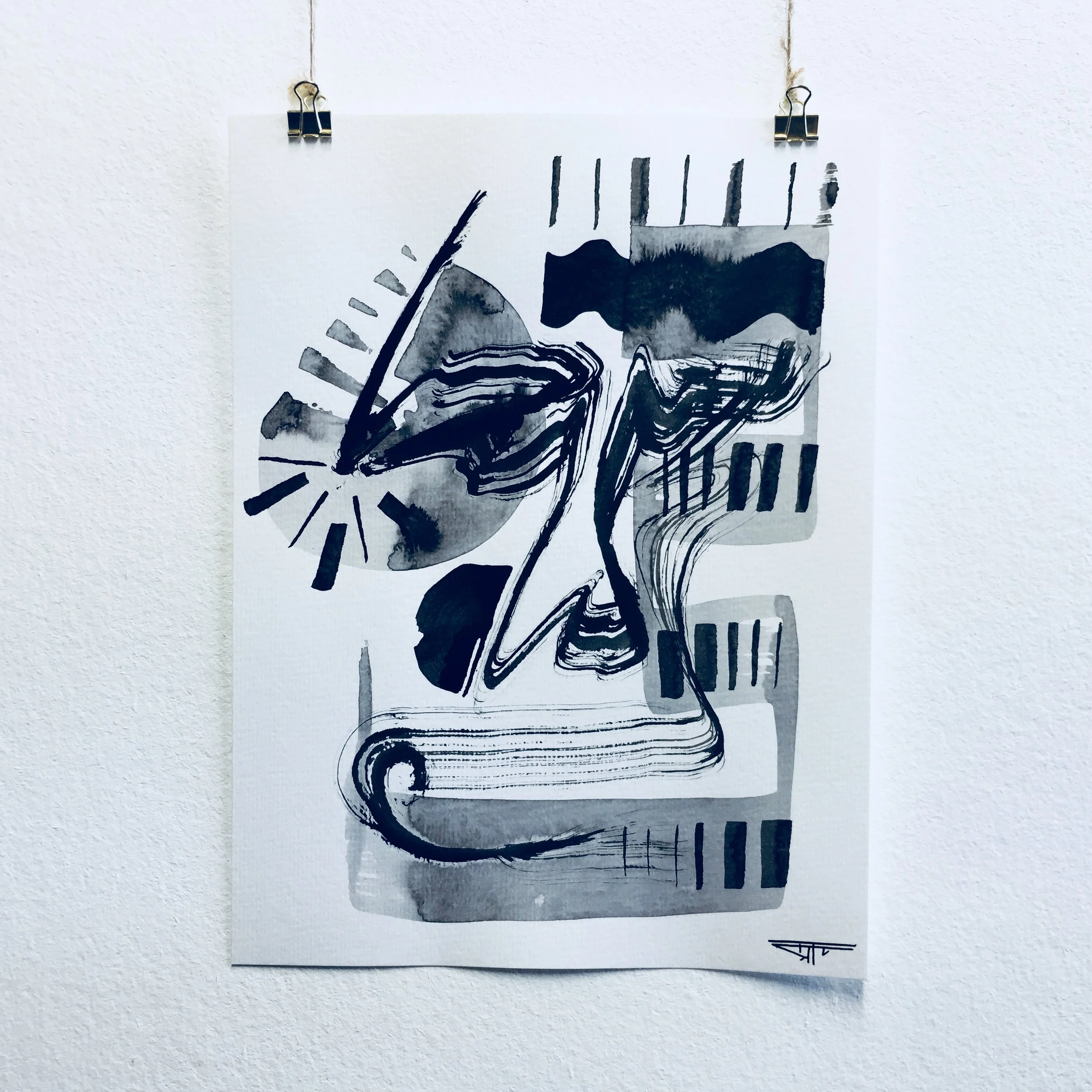 #538 Ink on Paper 9" x 12"