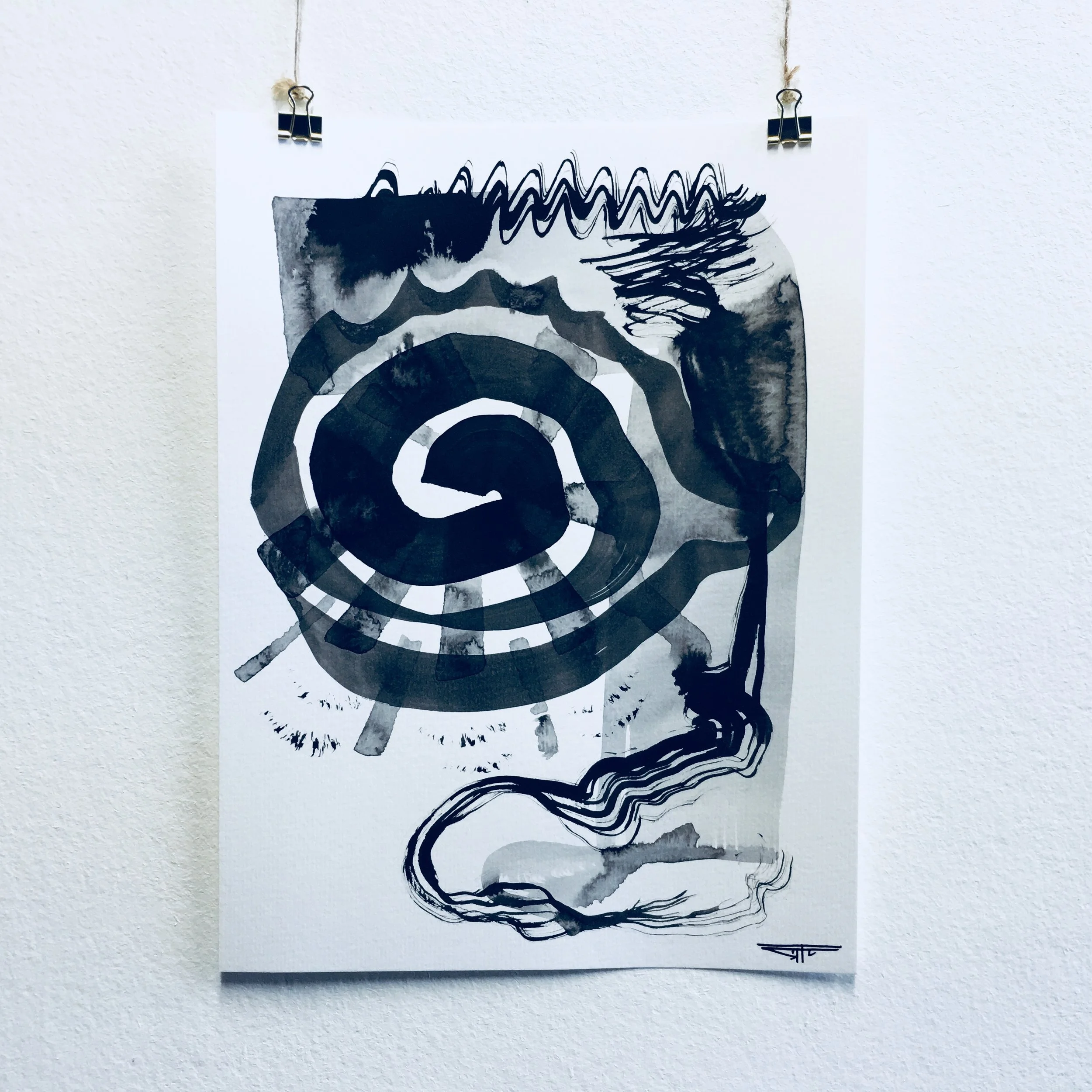 #539 Ink on Paper 9" x 12"