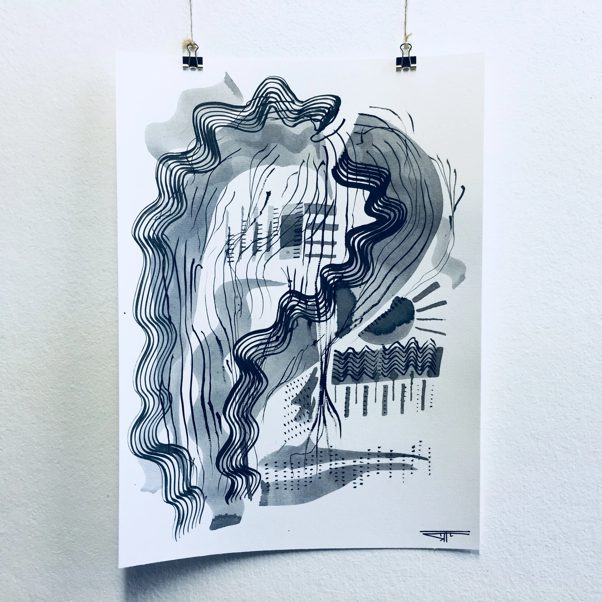 #551 Ink on Paper 11" x 15"