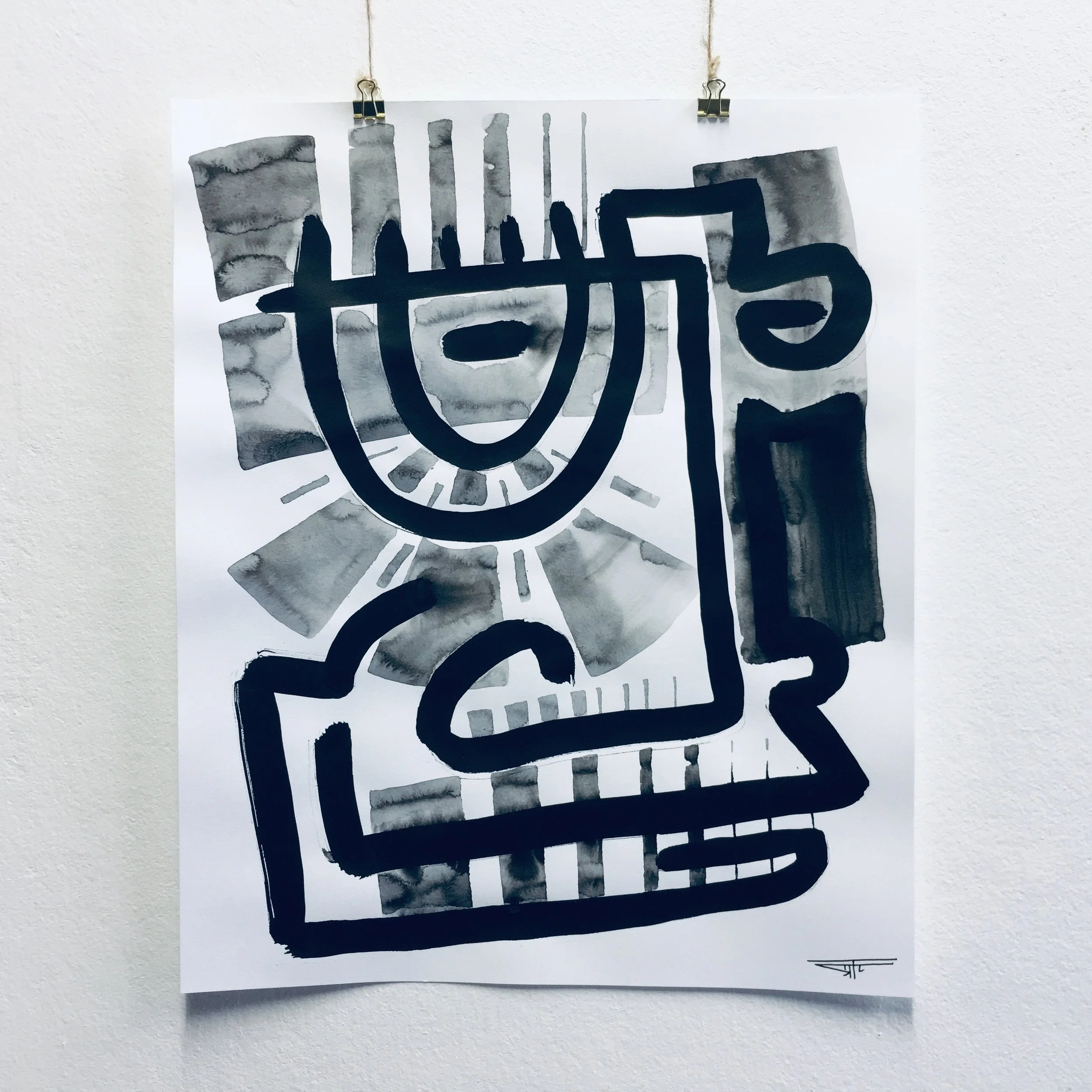 #552 Ink on Paper 14" x 17"
