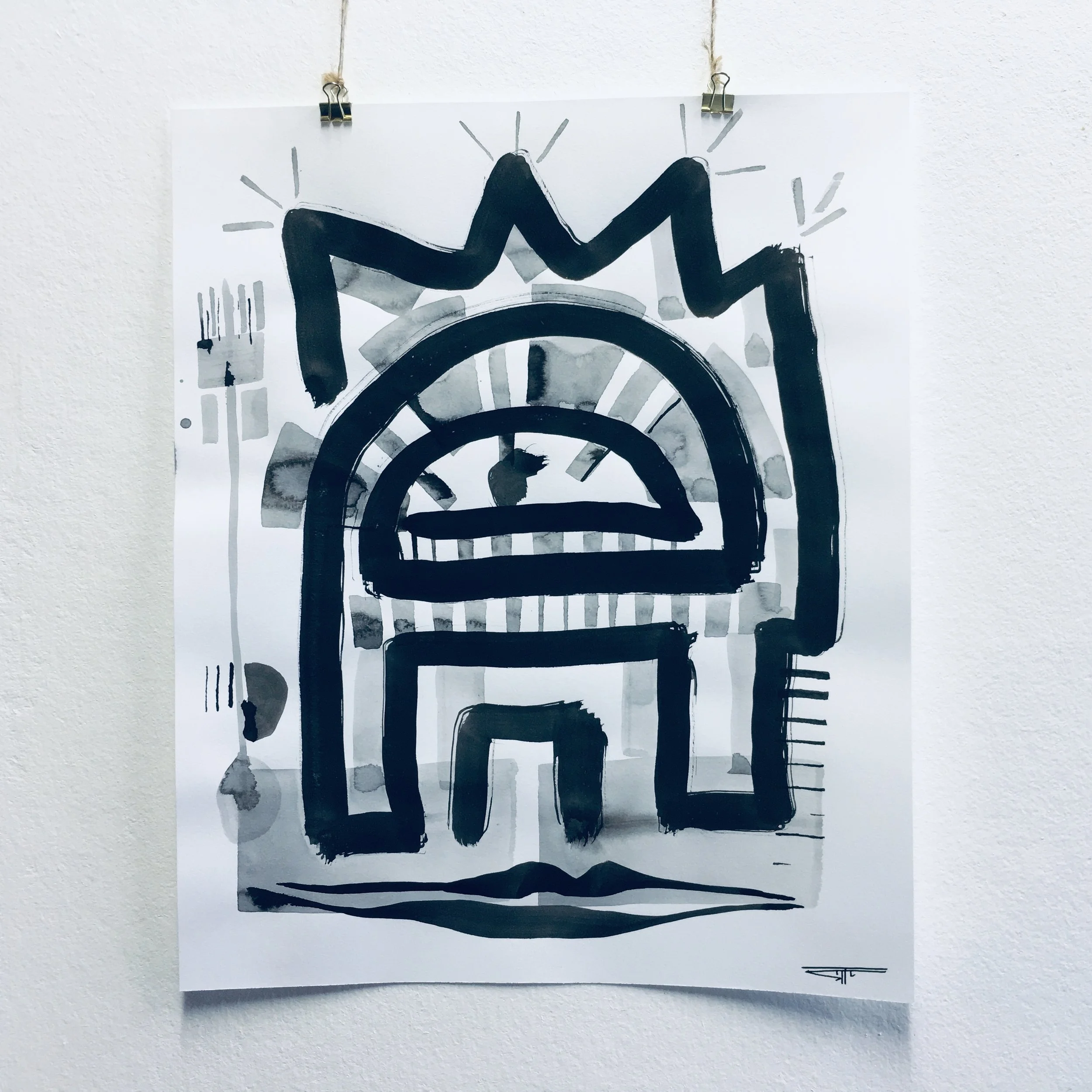 #553 Ink on Paper 14" x 17"