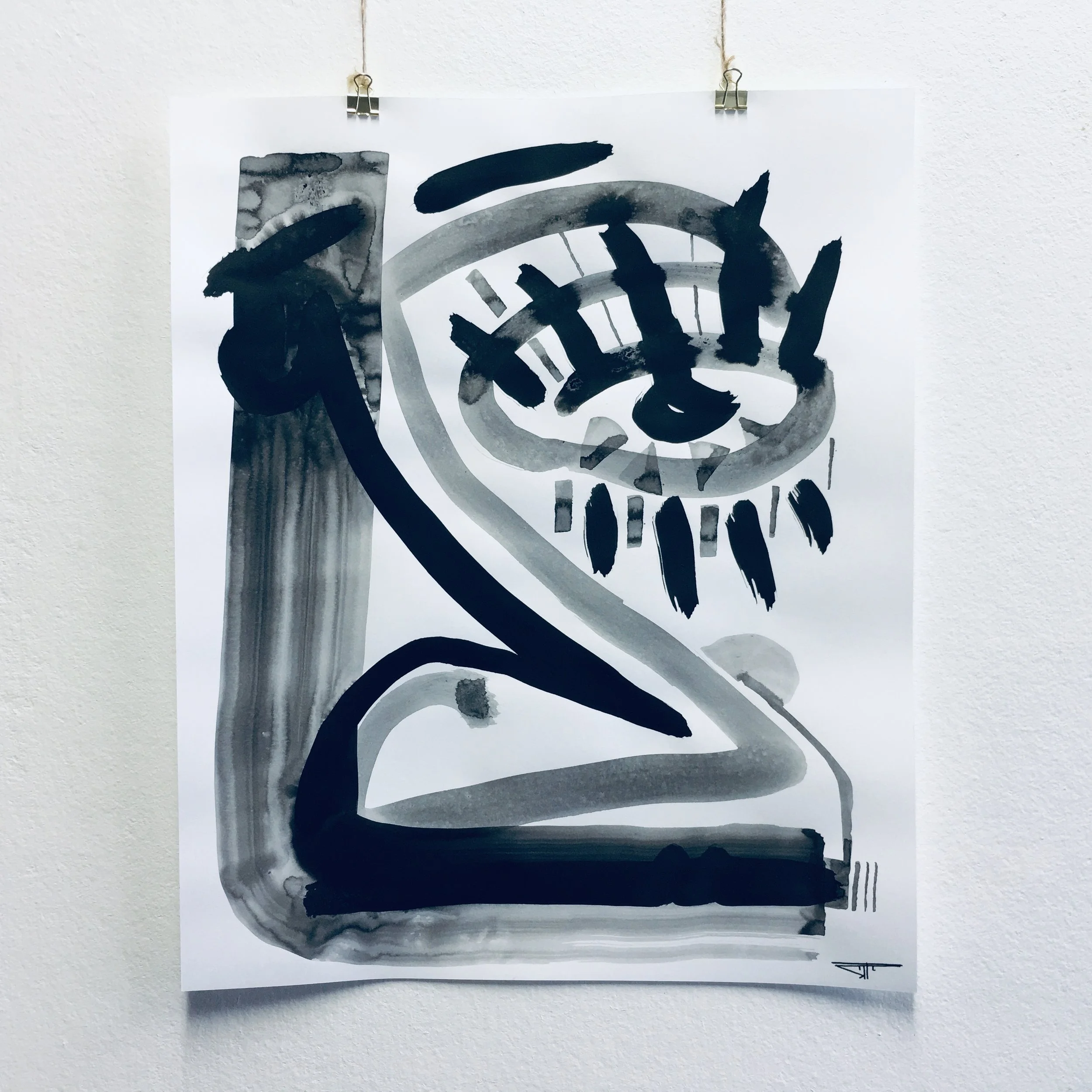 #554 Ink on Paper 14" x 17"