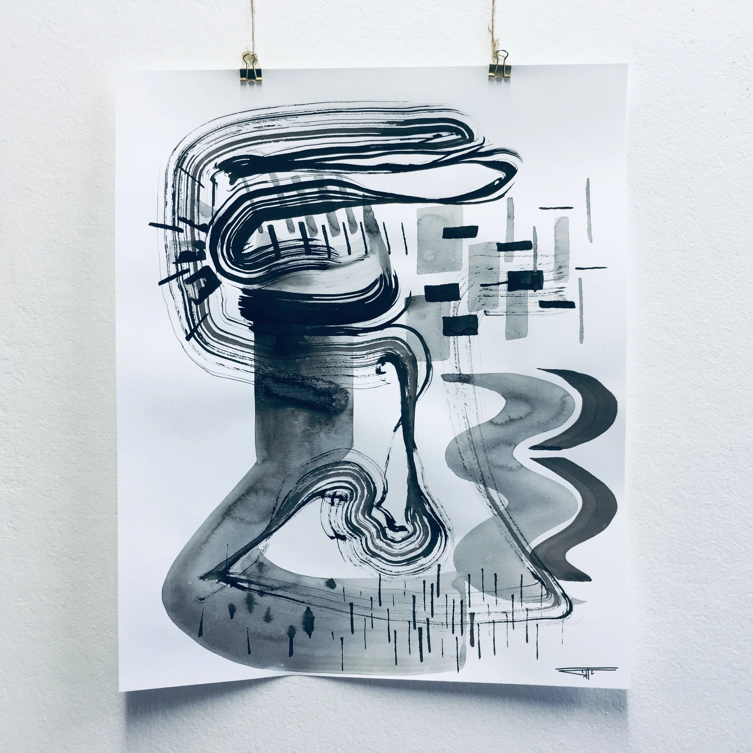 #561 Ink on Paper 14" x 17"
