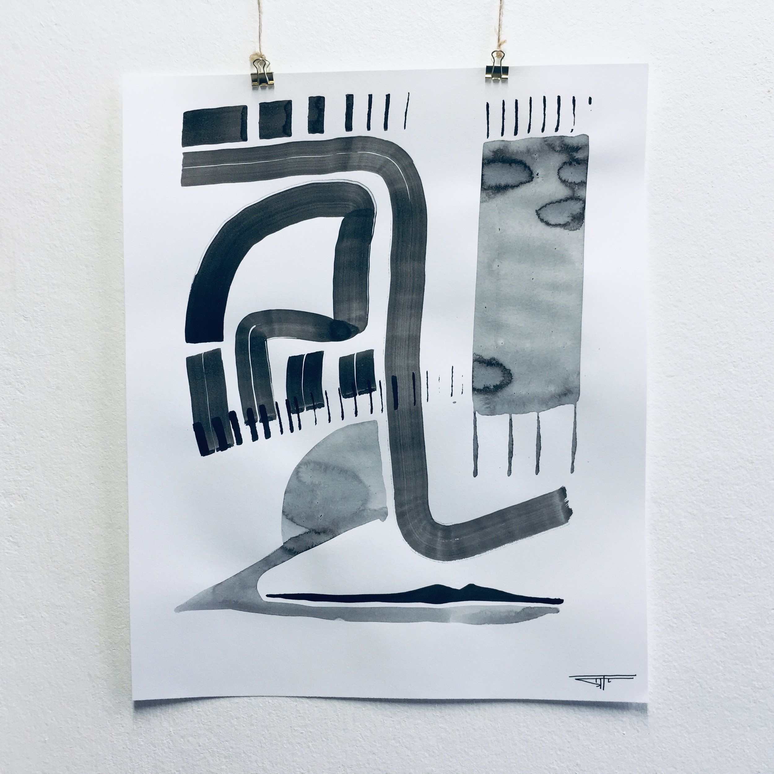 #562 Ink on Paper 14" x 17"