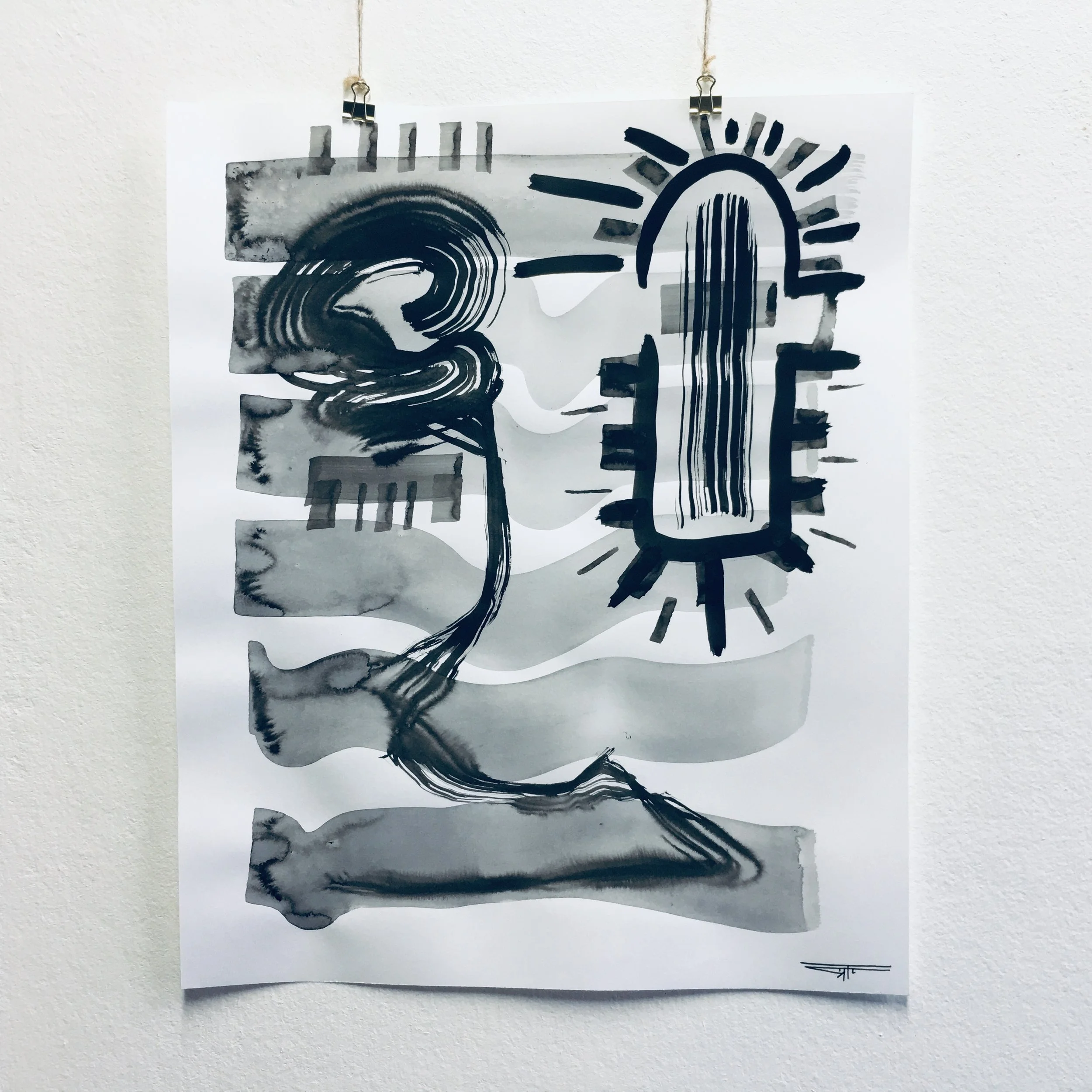#563 Ink on Paper 14" x 17"
