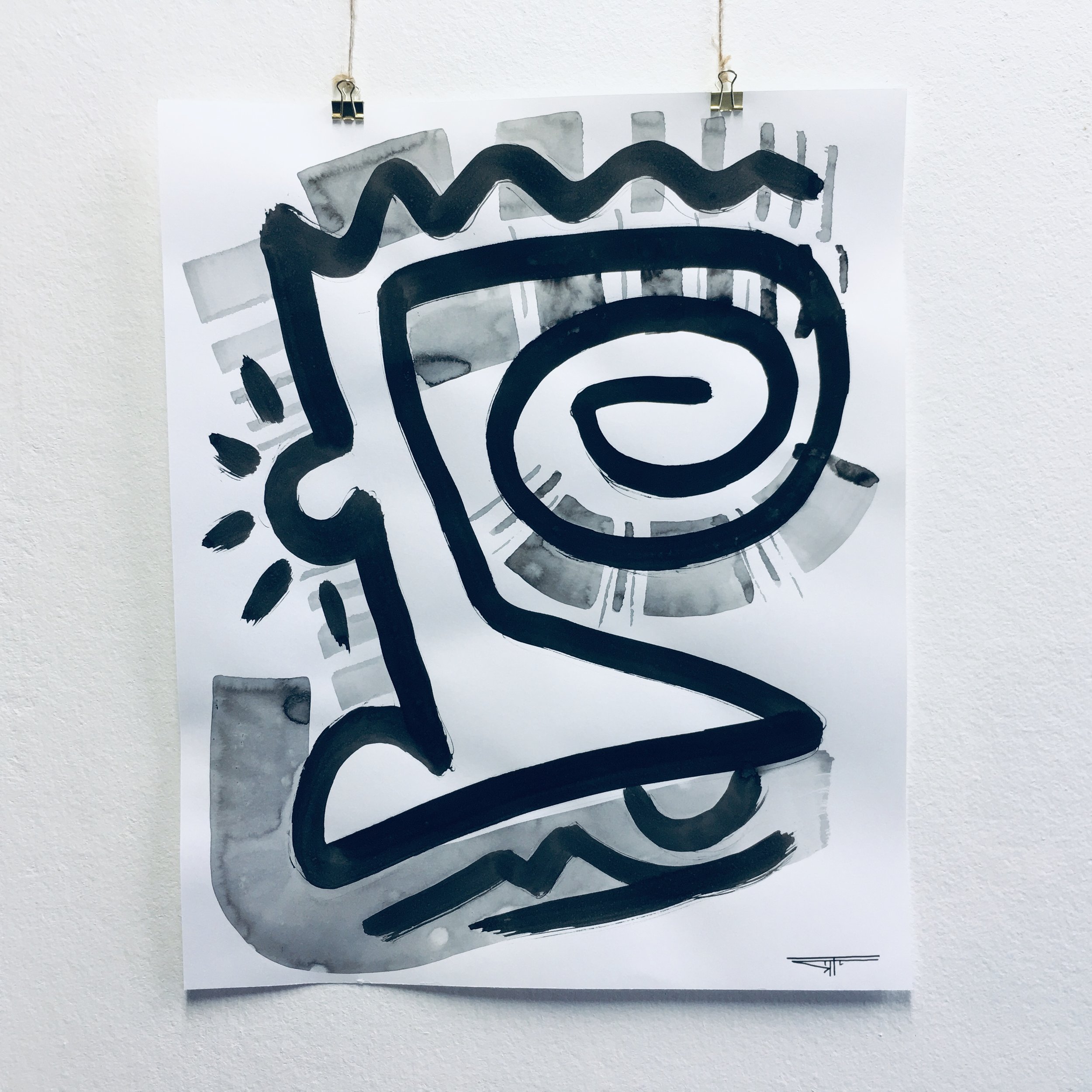 #566 Ink on Paper 14" x 17"